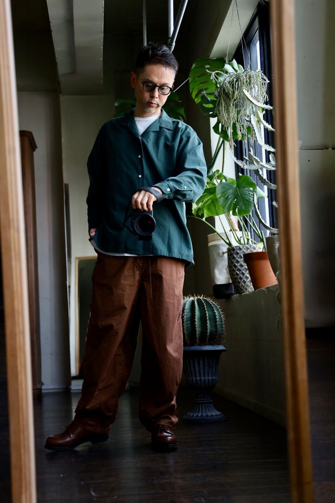 A.PRESSE - アプレッセ 25SS US Silk Cotton Open Collar L/S Shirt