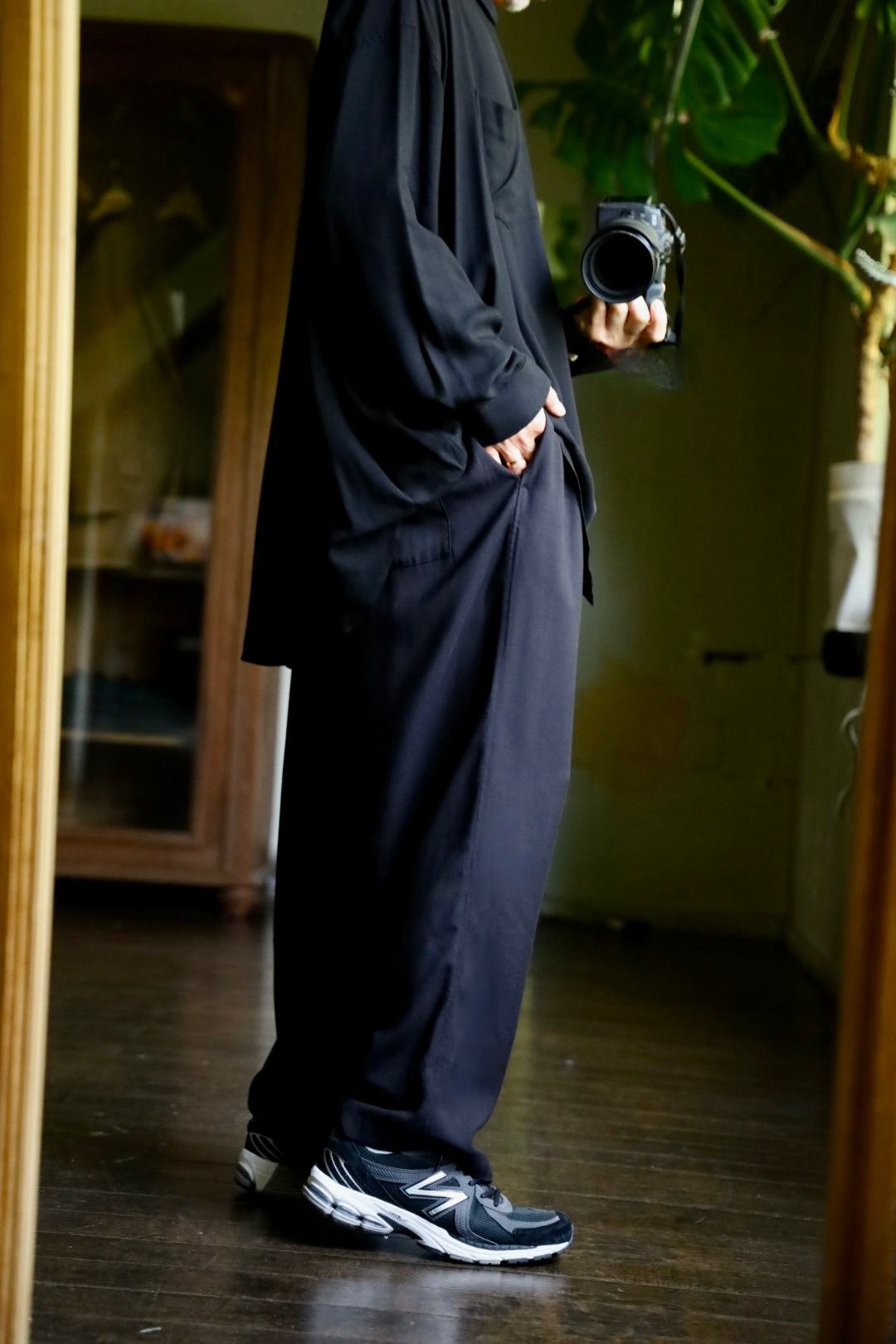 Graphpaper SIDOGRAS Twill Viscose Oversized Sleeping Shirtスタイル