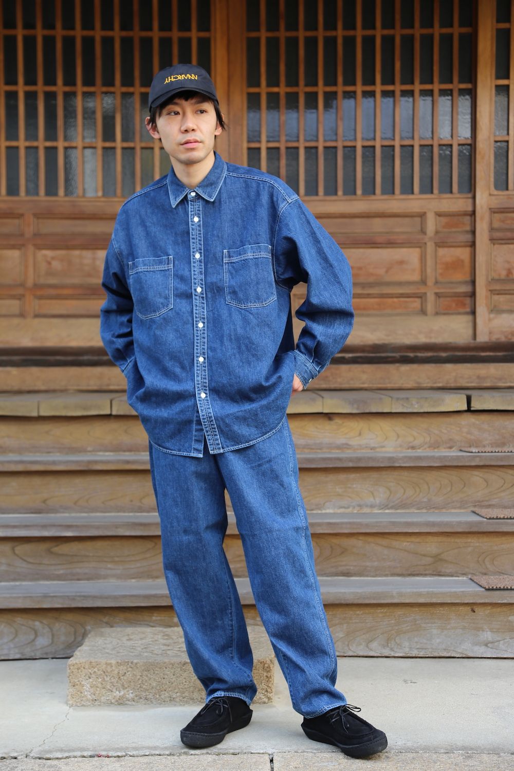 Graphpaper Denime Regular Collar Shirt & Denime Five Pocket Pants