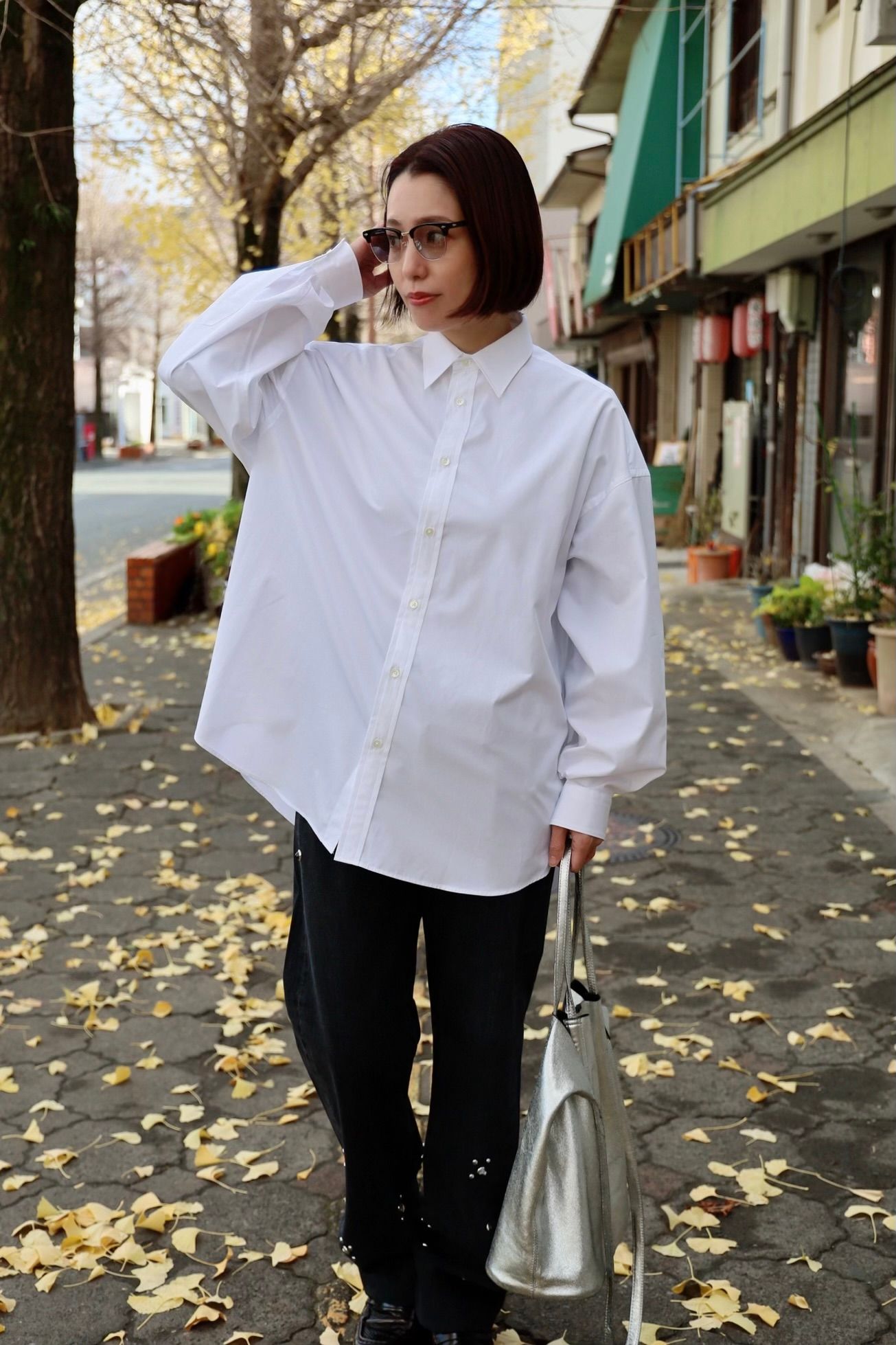 Graphpaper 25SS 新作High Count Broad L/S Oversized Regular Collar
