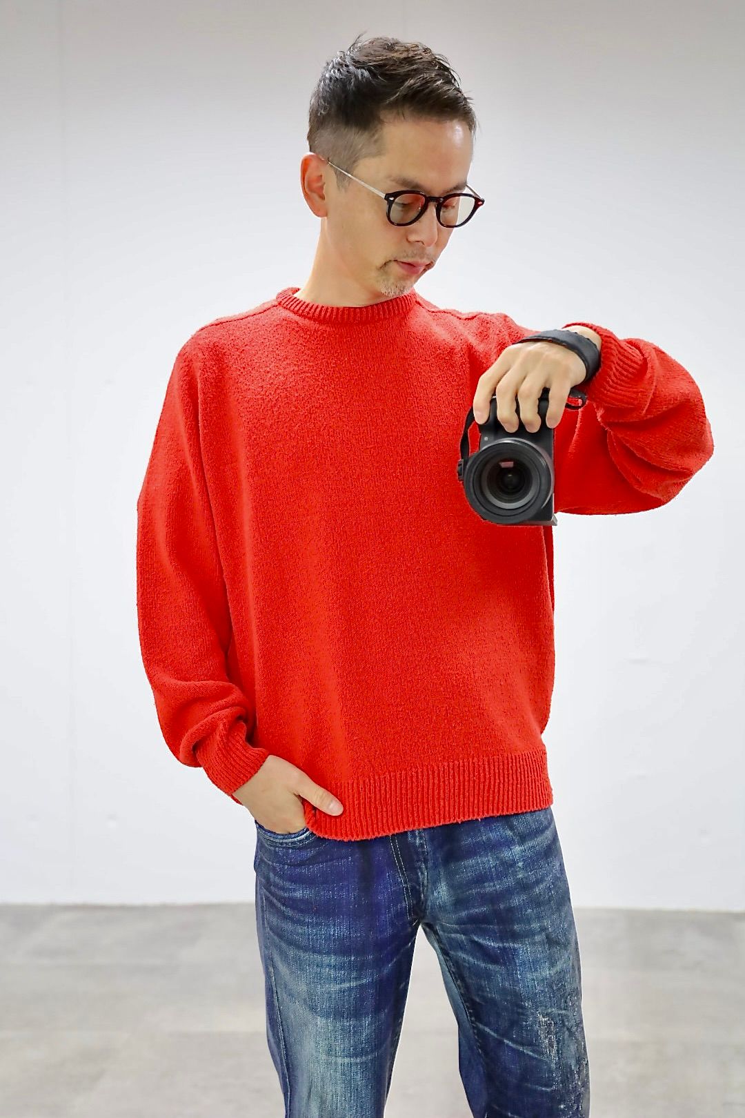 A.PRESSE - アプレッセ 2026 STYLE1 Washed Silk Nep Crew Neck