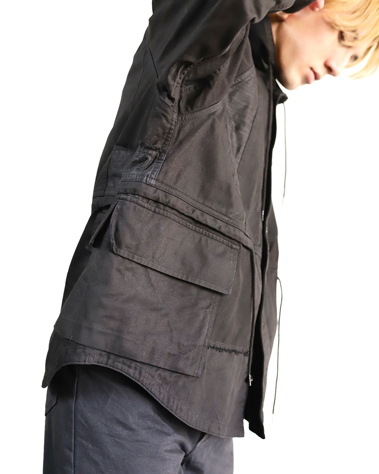 コムデギャルソンオム 24SS 新作ミリタリーフードジャケット style