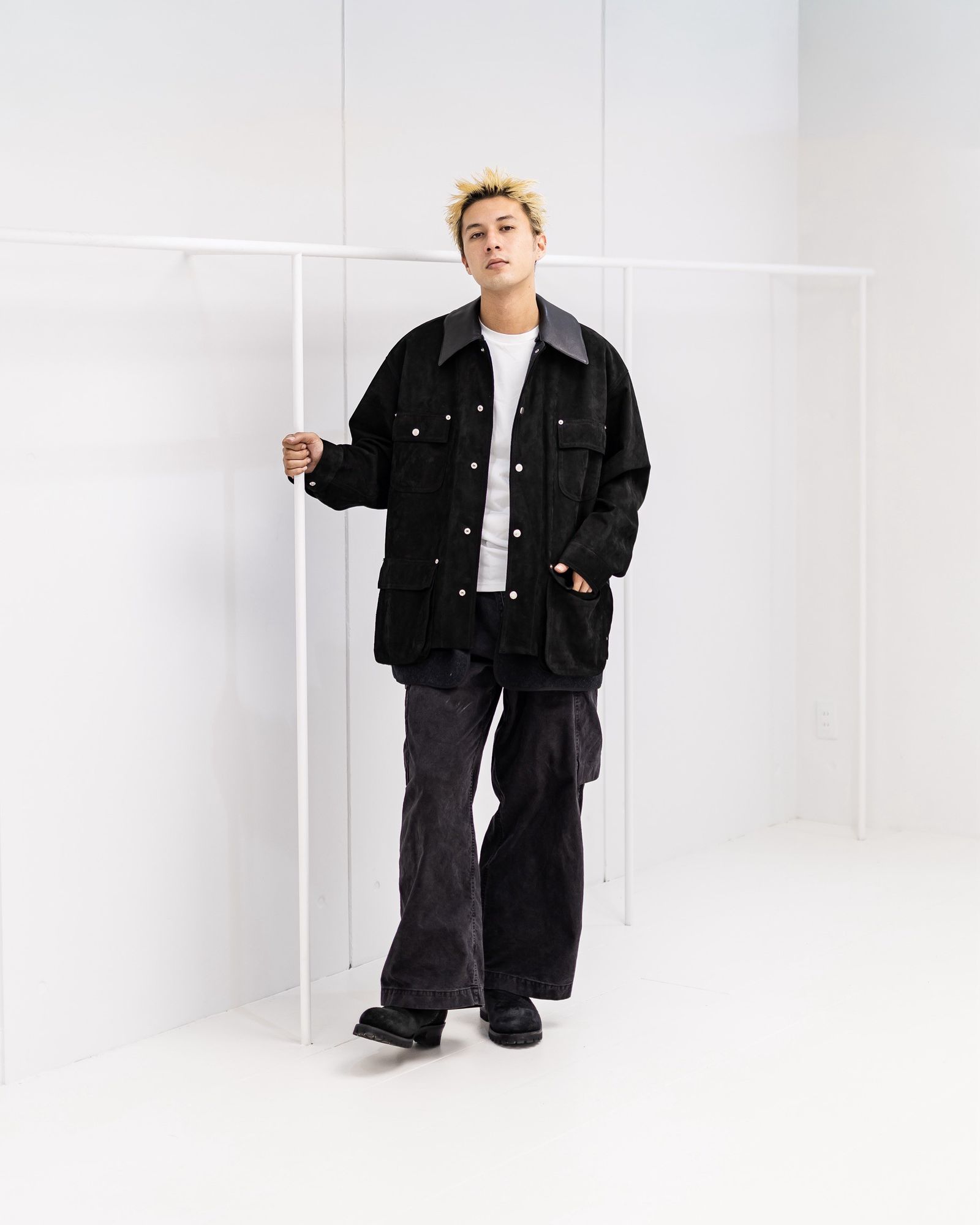 YOKE Nuback Leather Coverall Jacket (BLACK)10月11日(土)新作発売