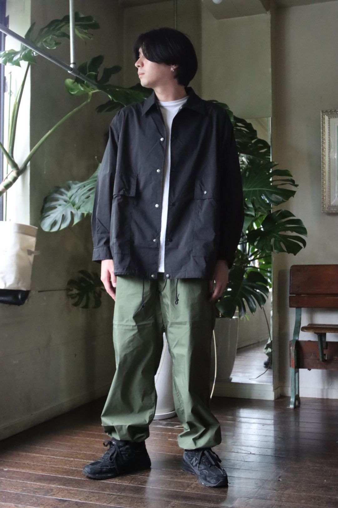 FrerhService SIDE POCKETS STRETCH OVER SHIRT style.2022.8.13