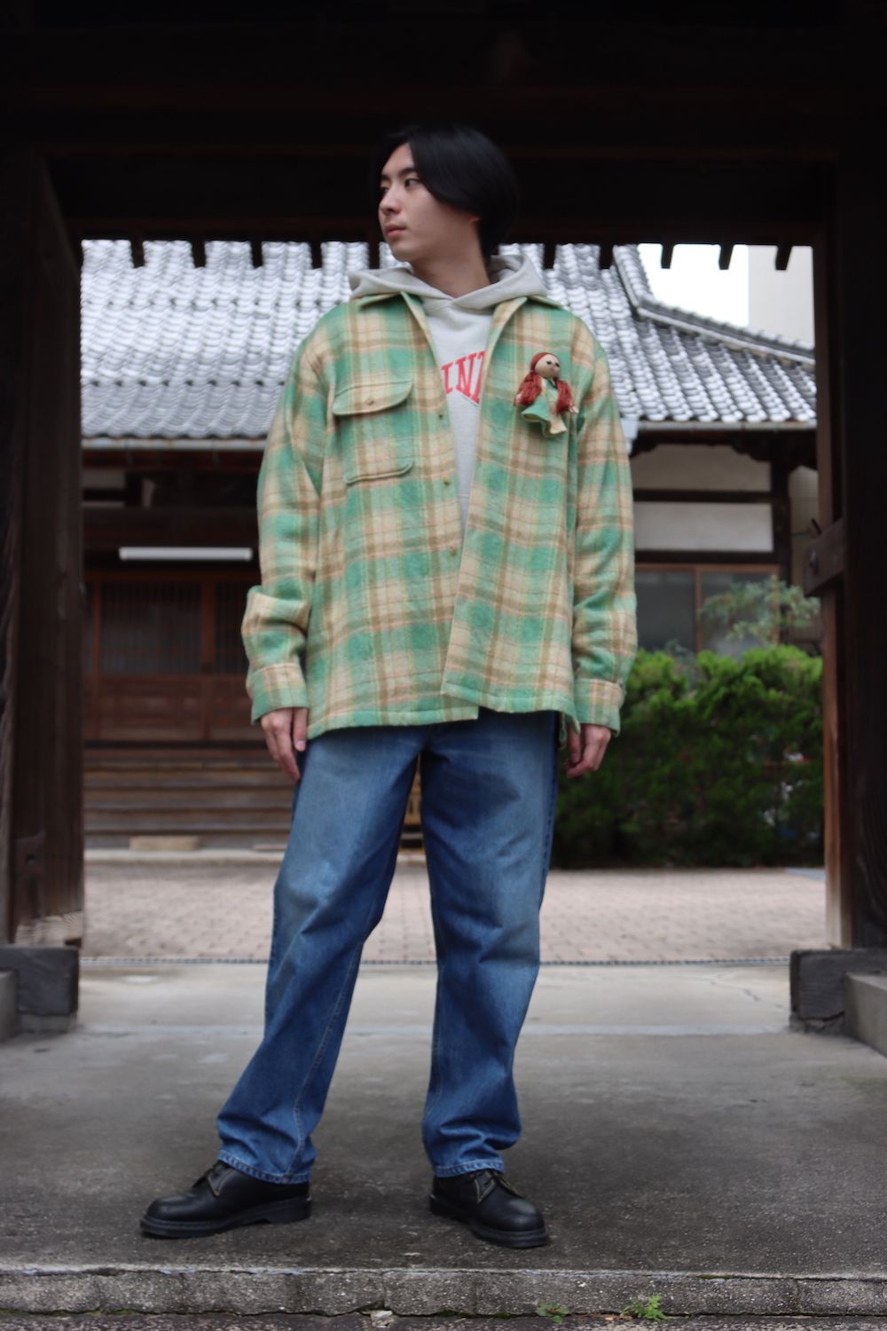 doublet CHECK SHIRT WITH MY DOLL(21AW17SH99) style.2021.10.17