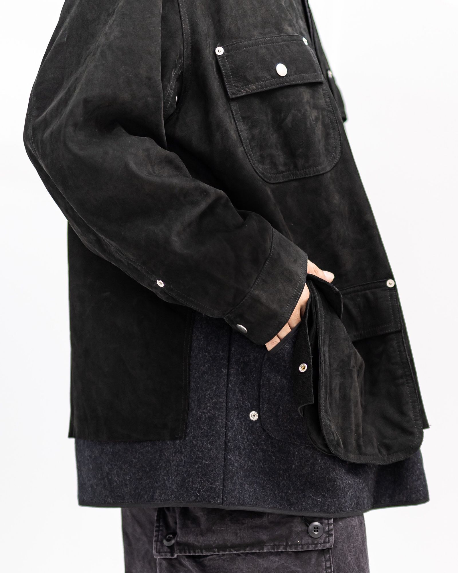 YOKE Nuback Leather Coverall Jacket (BLACK)10月11日(土)新作発売