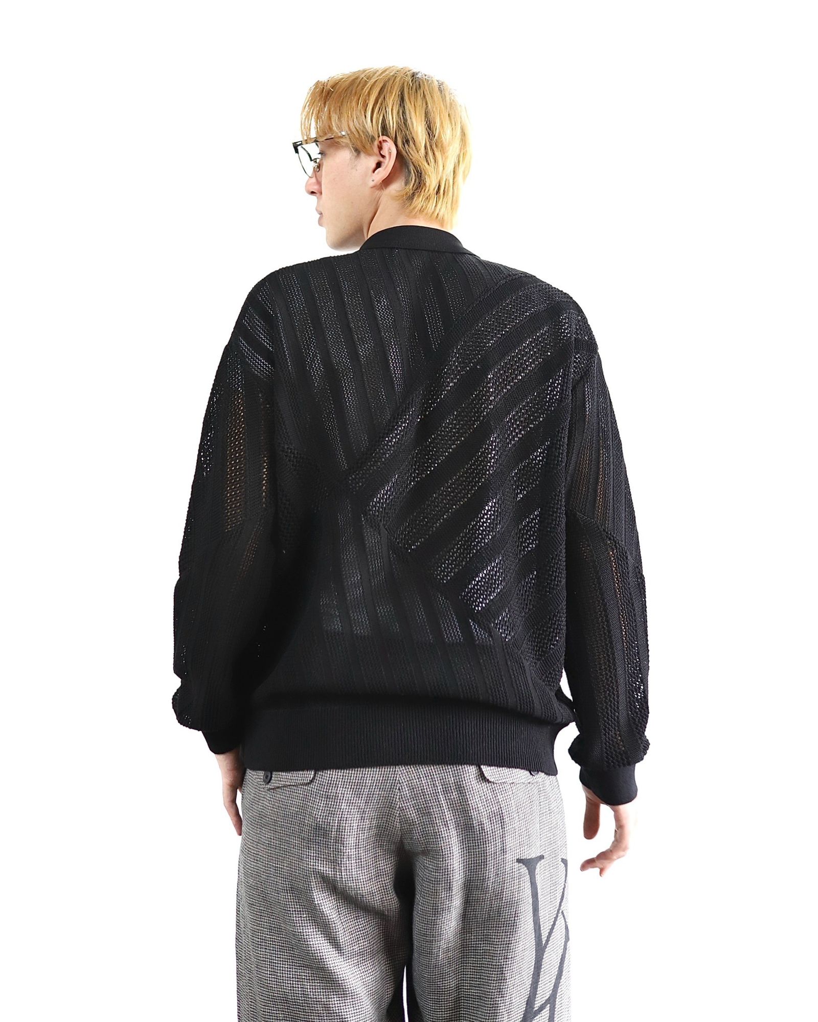 YOKE - ヨーク24SS COTTON MESH STRIPE ZIP-UP CARDIGAN(YK24SS0674S