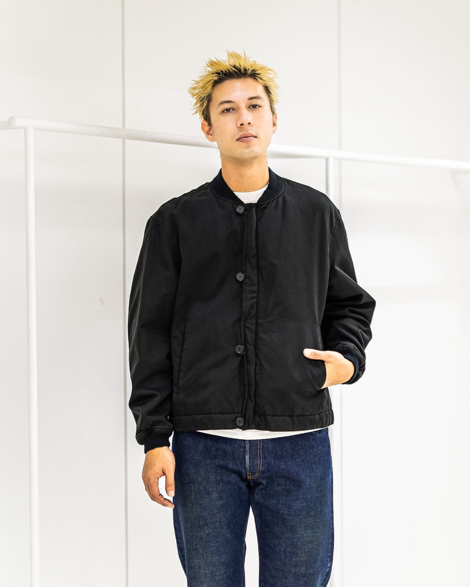A.PRESSE - アプレッセ 2025 STYLE2 Vintage Silk Bomber Jacket(AP-01