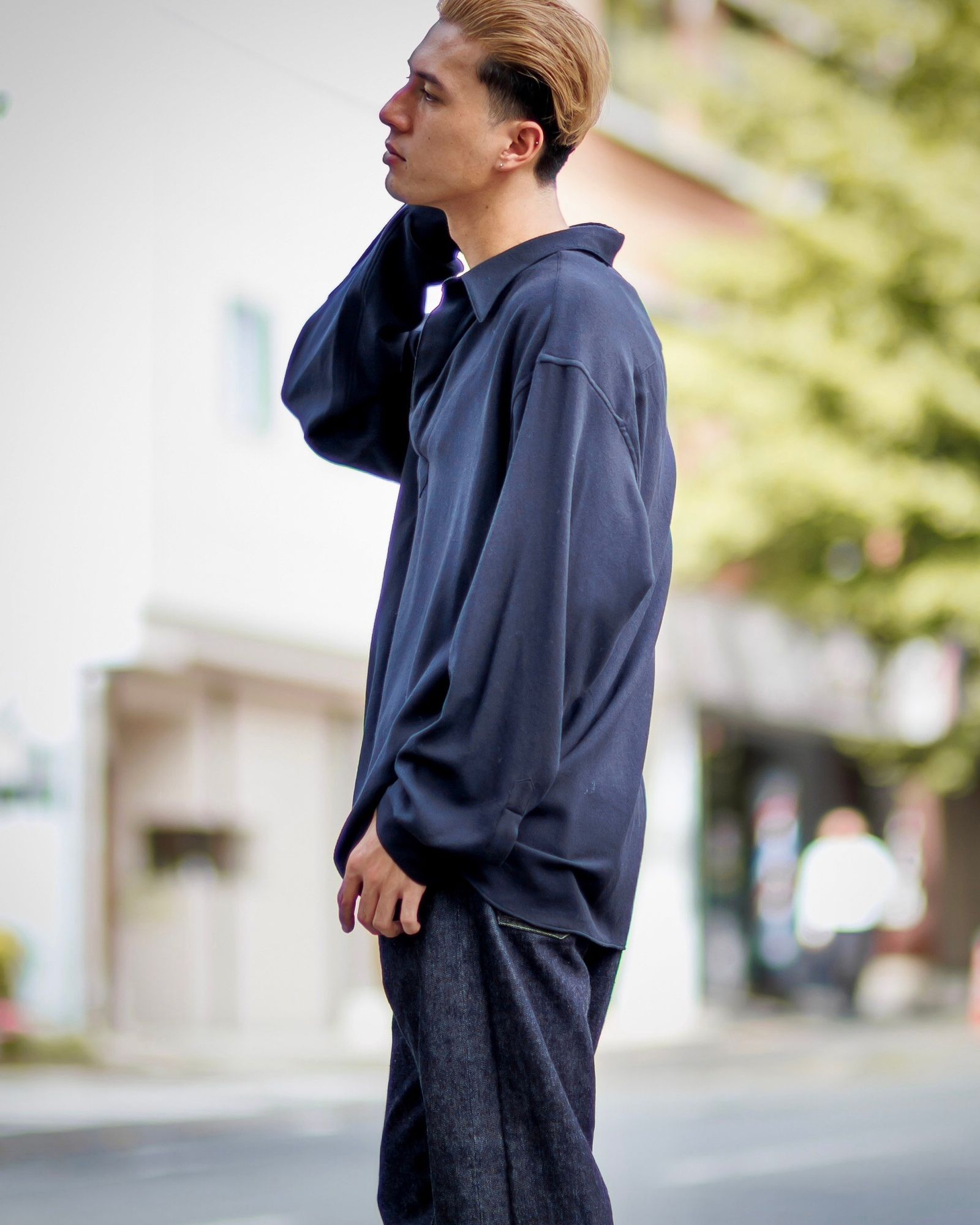 A.PRESSE - アプレッセ Wool Skipper Shirt(24ААР-02-03H)NAVY☆9月21