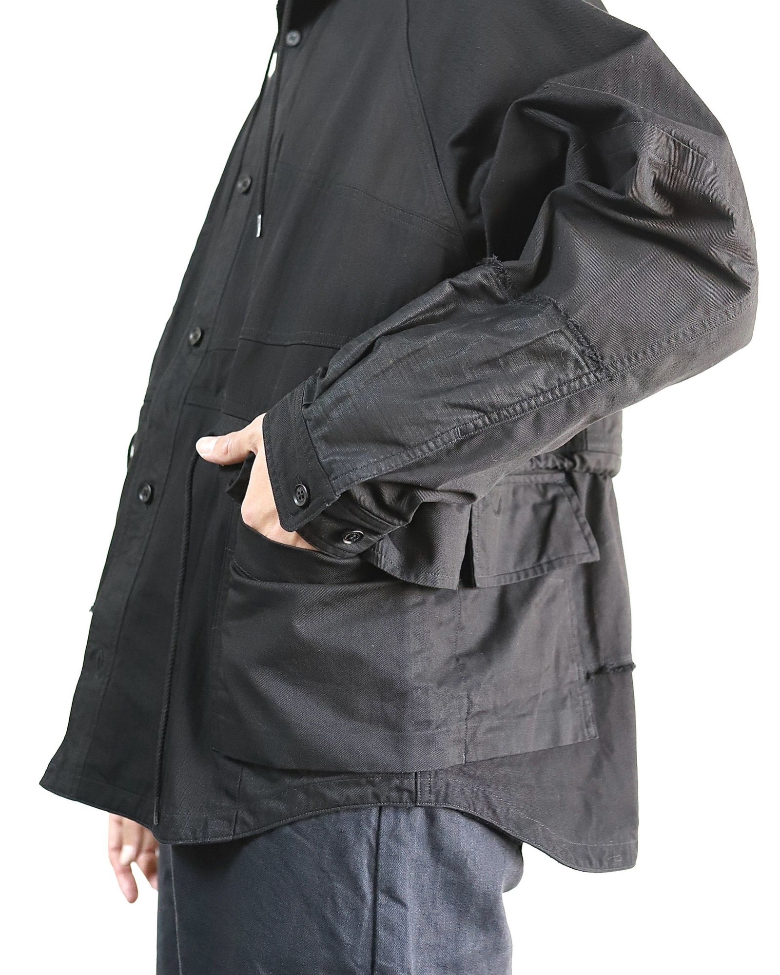 コムデギャルソンオム 24SS 新作ミリタリーフードジャケット style