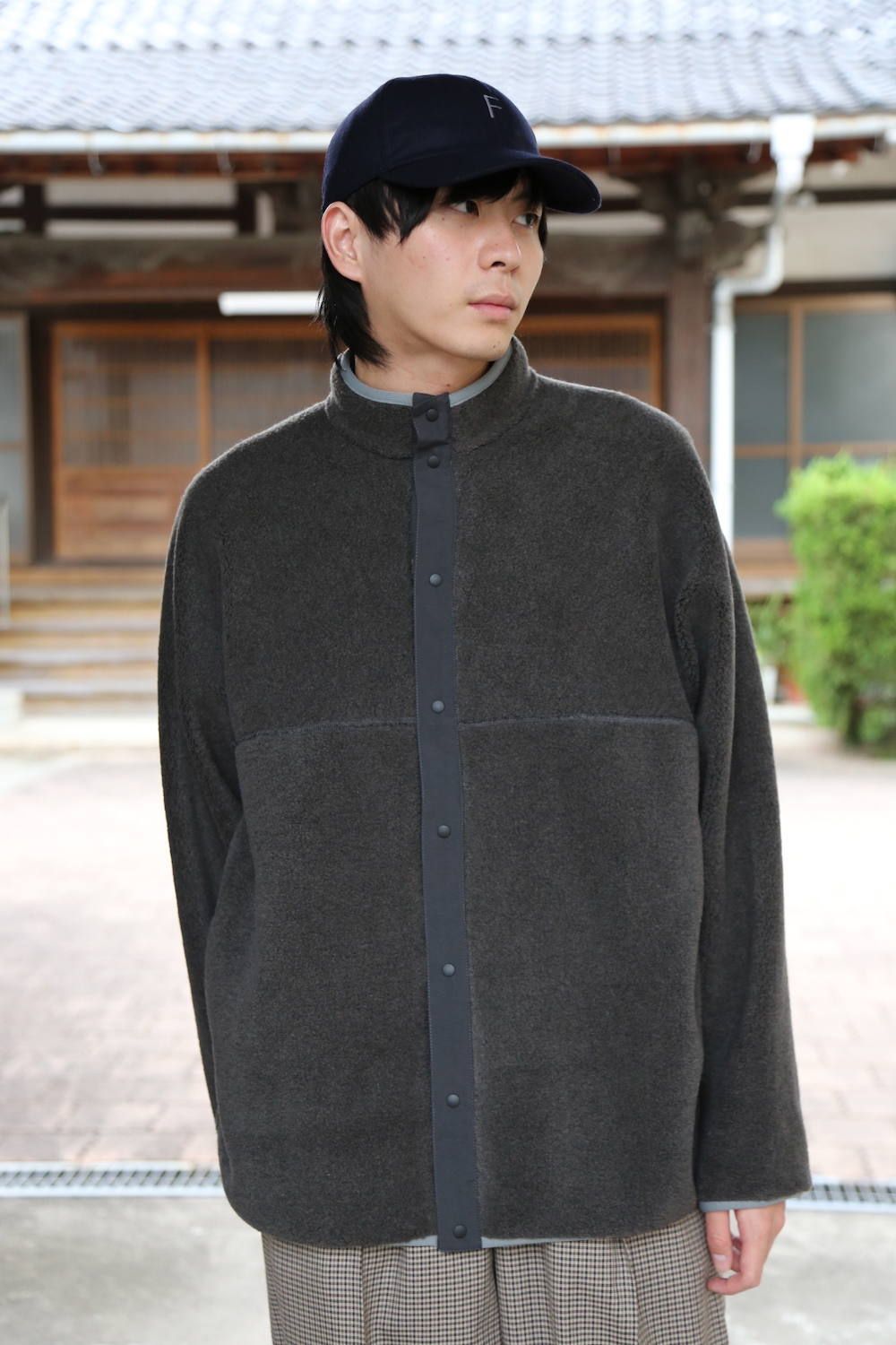 Graphpaper Wool Boa Hi-Neck Full Open Blouson