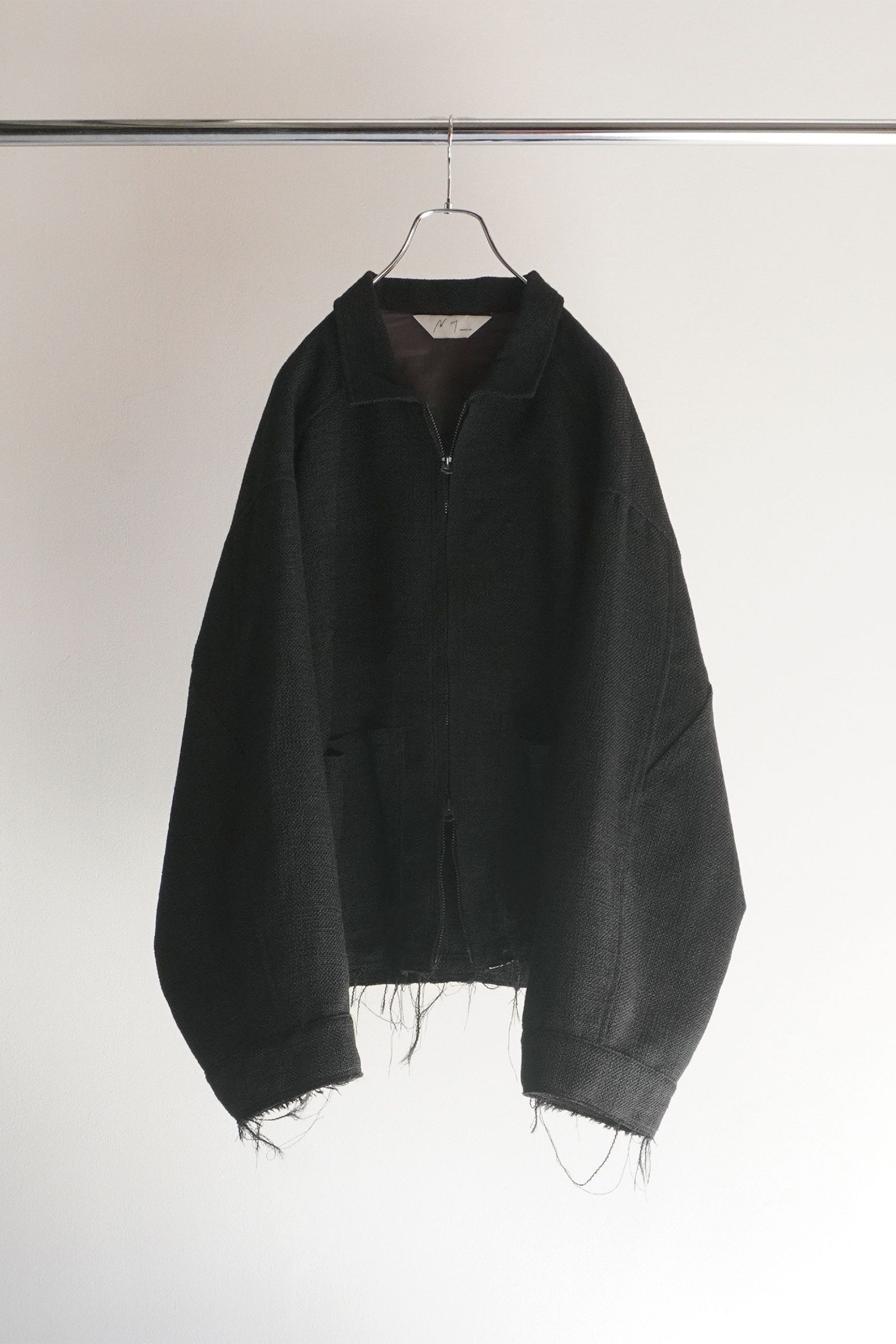 ANCELLM - TWEED ZIP JACKET | BLACK | ジャケット | NapsNote