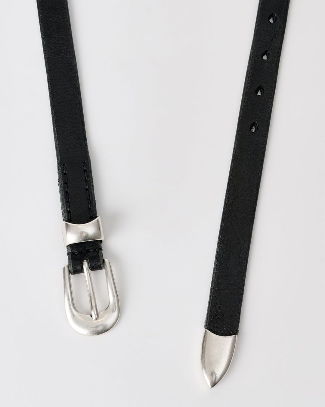 OUR LEGACY - 2 CM BELT Black Lether | River