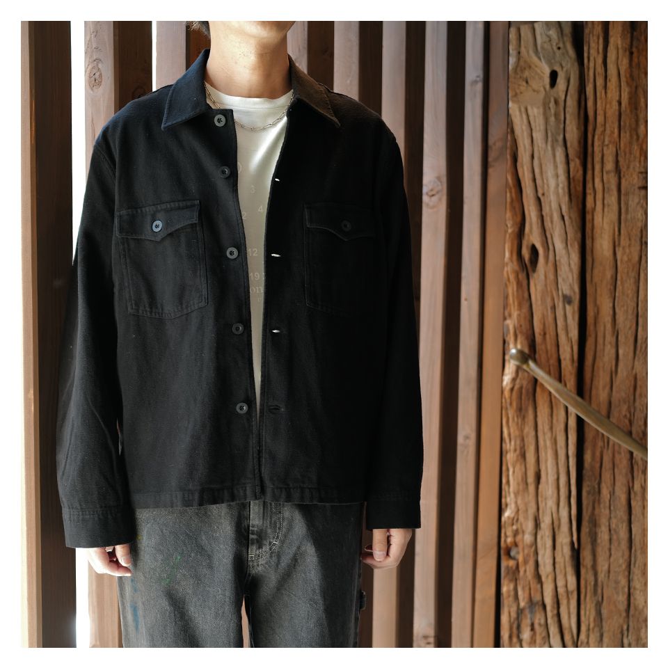 OUR LEGACY - EVENING COACH JACKET Black Brushed Cotton | River
