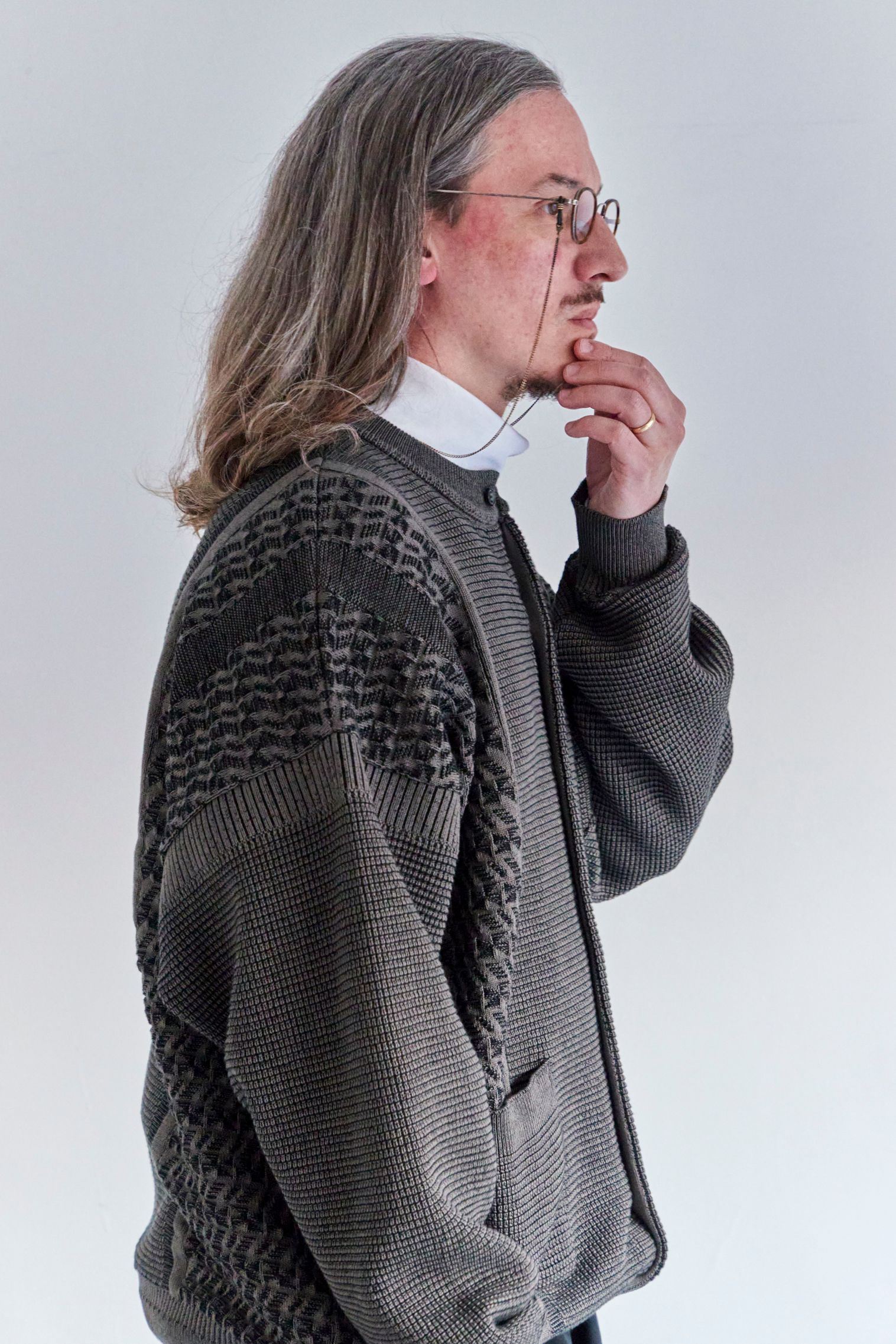 YASHIKI - 【ラスト1点】【24AW】Tasogare Cardigan(CHARCOAL) | Salty