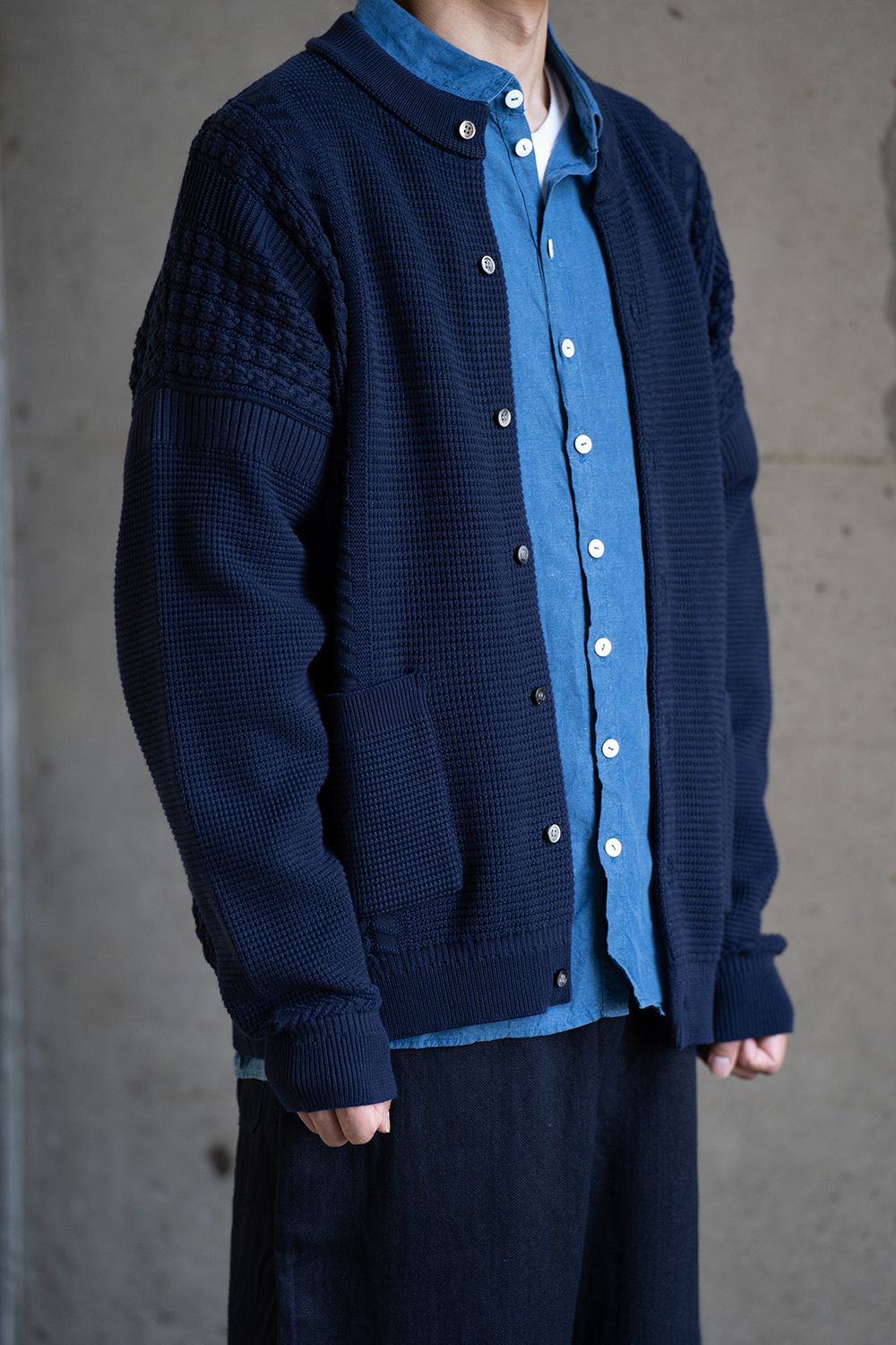 YASHIKI - 【ラスト1点】【23AW】Akigumo Cardigan(NAVY) | Salty