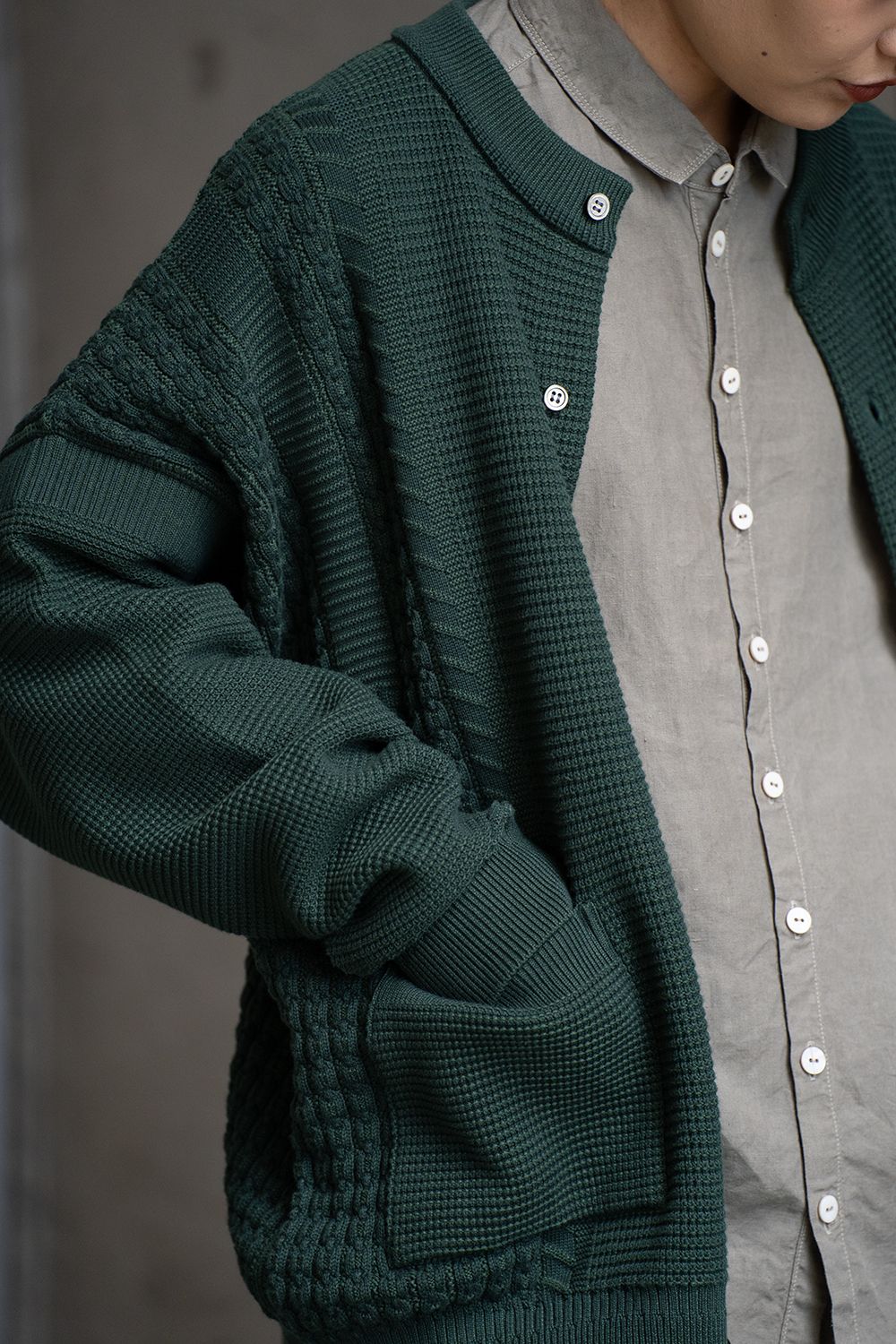 YASHIKI - 【ラスト1点】Akigumo Cardigan(GREEN) | Salty