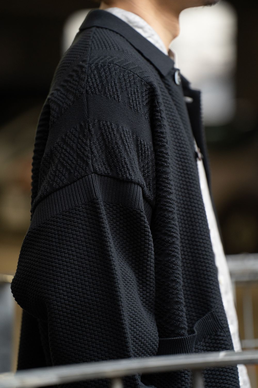 YASHIKI - 【ラスト1点】【24SS】Nanohana Collar Cardigan(BLACK) | Salty