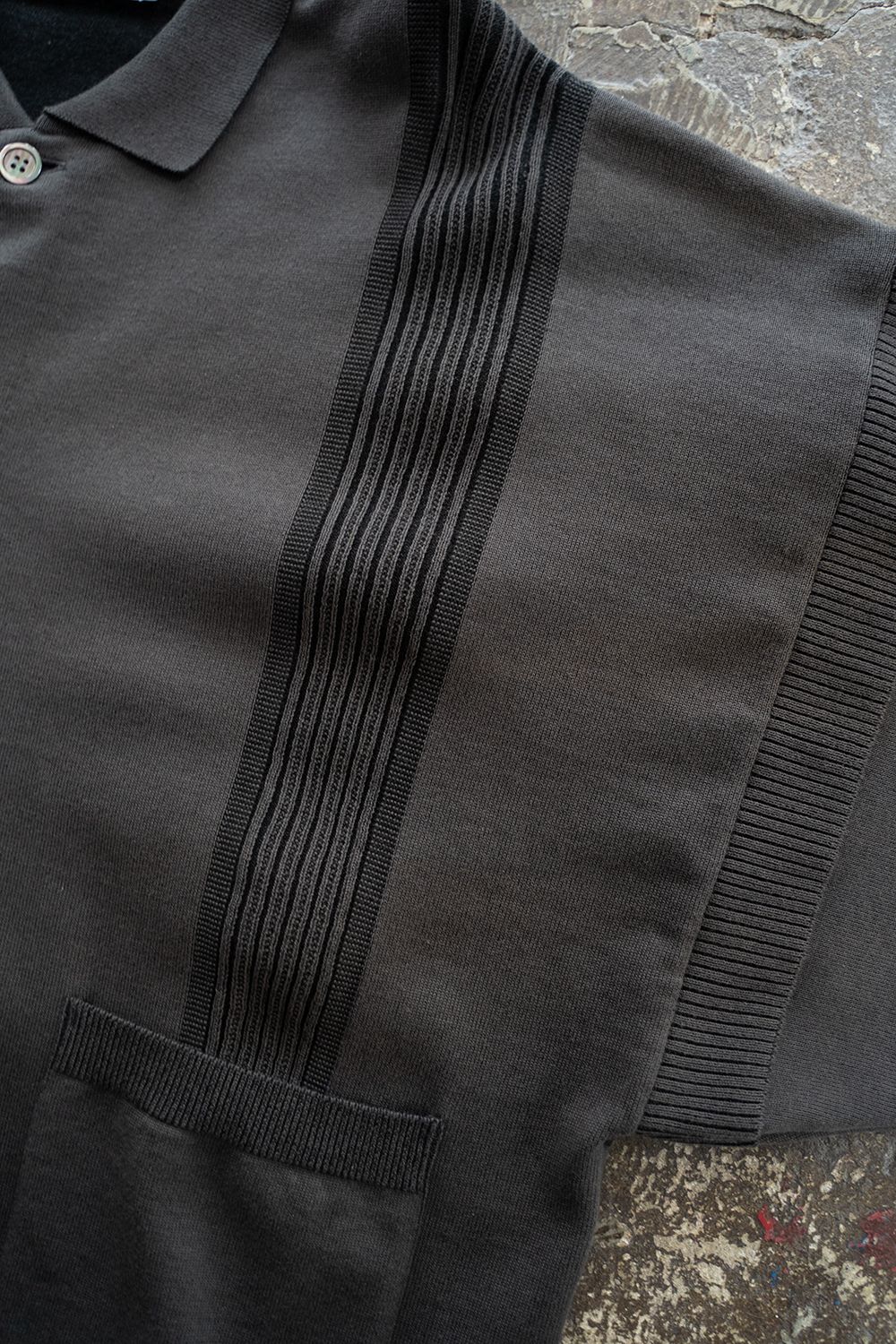 YASHIKI - 【ラスト1点】【25SS】Rakki Collar Cardigan(CHARCOAL) | Salty