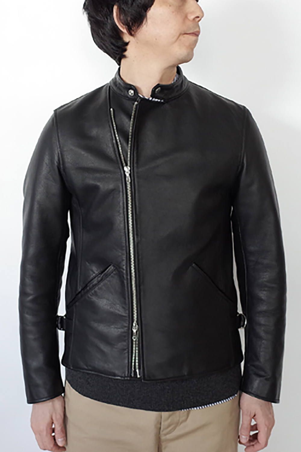 STILL BY HAND - 【ラスト1点】セミシングルカウレザーライダース | Salty