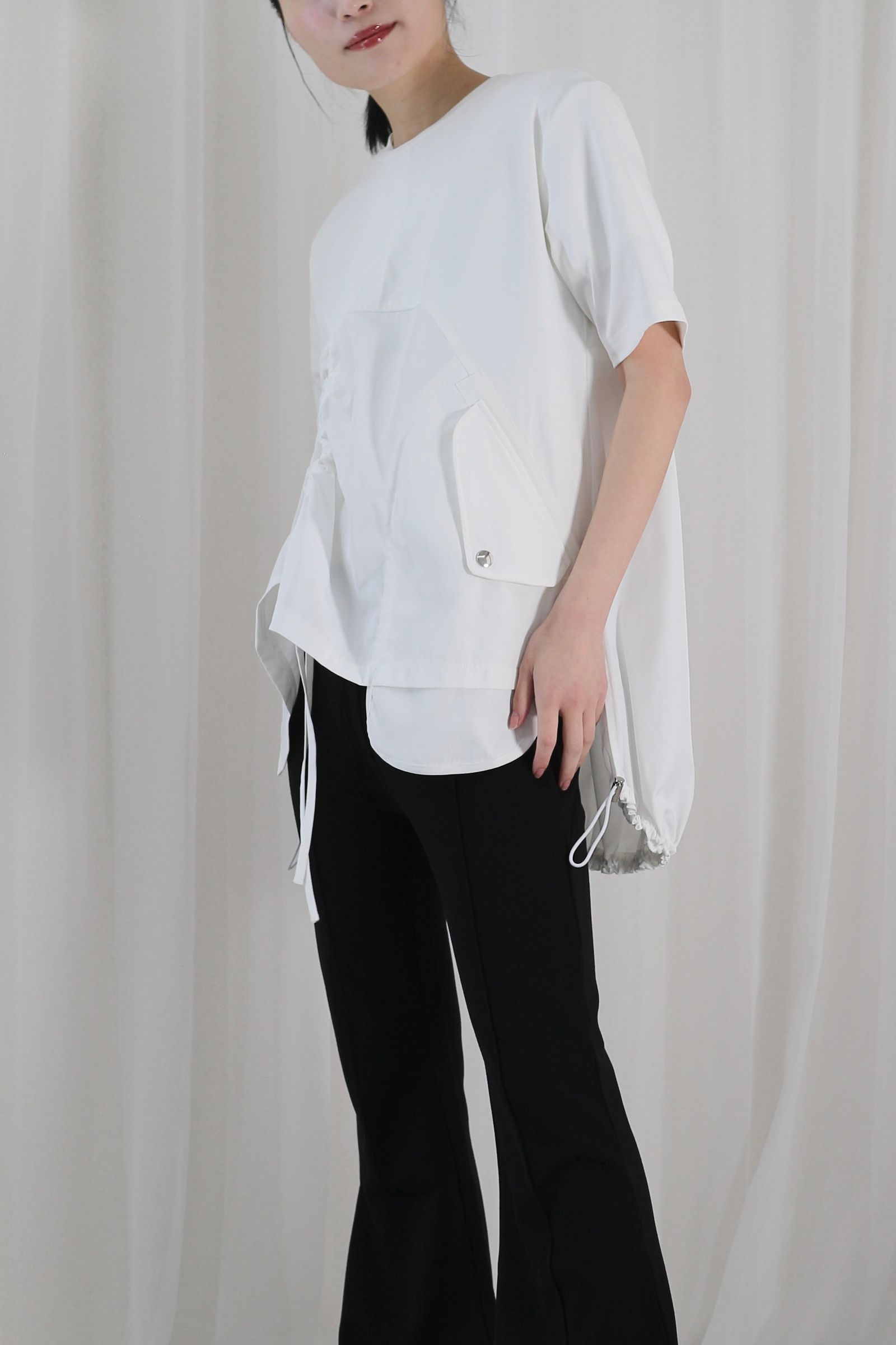 UN3D. - MA-1 DETAIL T-SH / MA-1ディテールTシャツ (ホワイト) | Sir