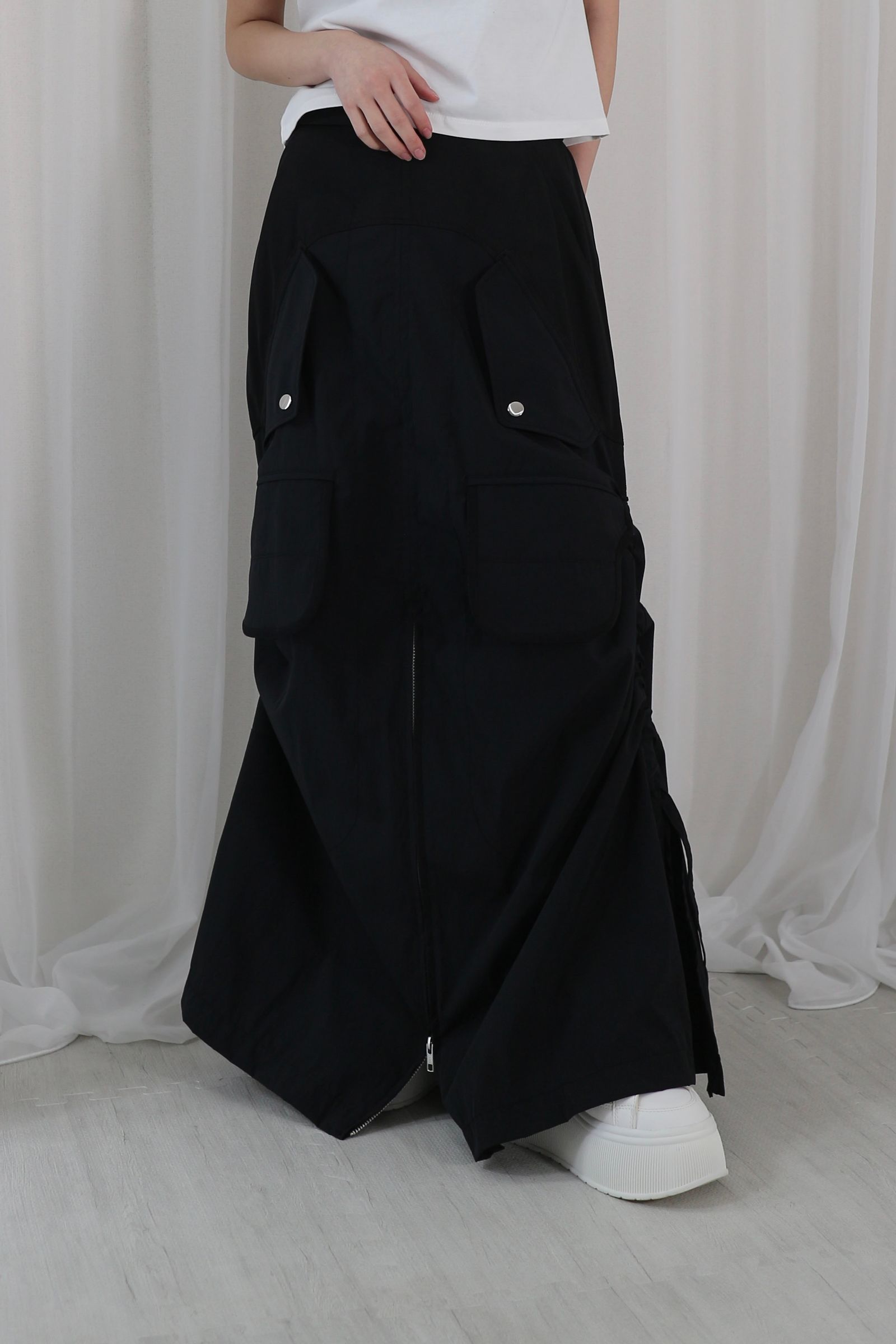 UN3D. - MA-1 DETAIL SK / MA-1ディテールスカート (ブラック) | Sir