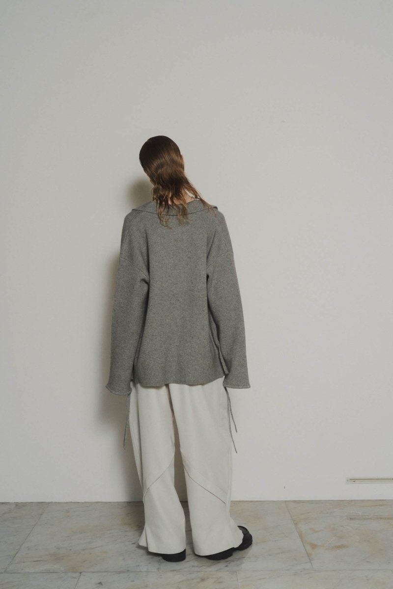 Knuth Marf - slit neck loose knit (unisex) / スリットネック ルーズ