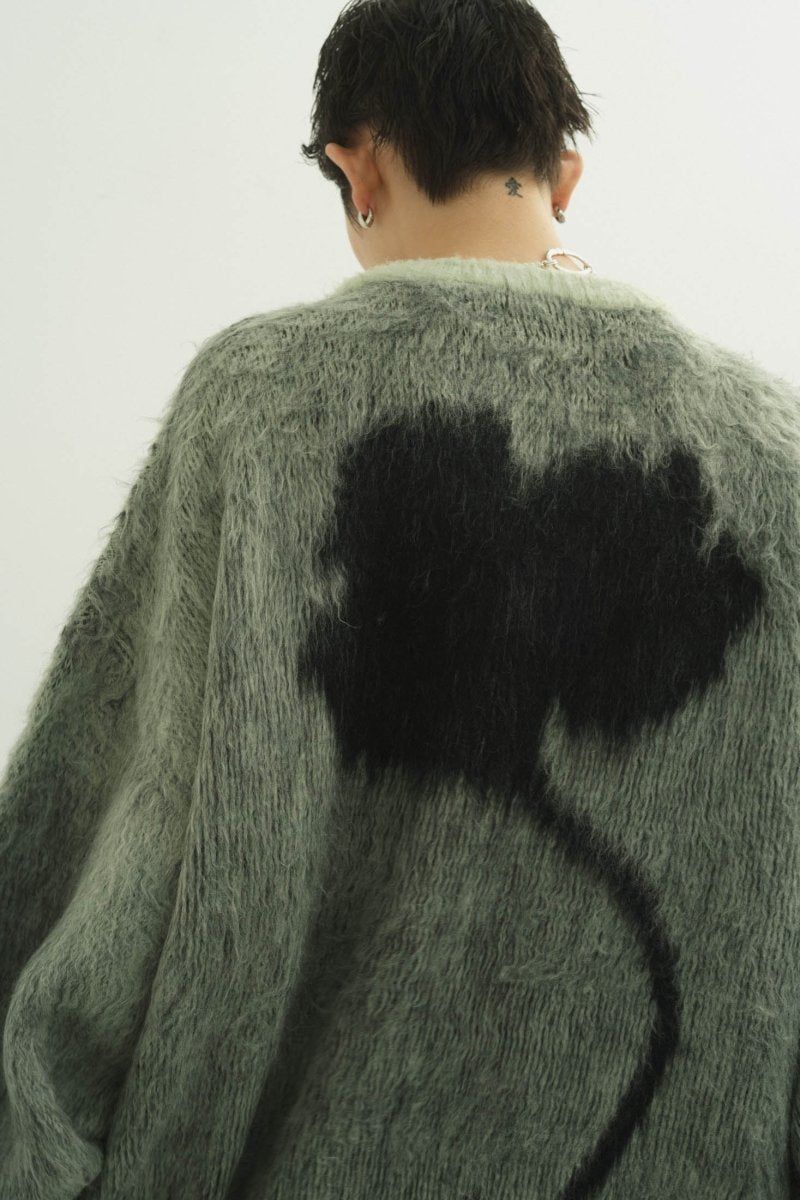 Knuth Marf - shaggy flower knit / シャギーフラワーニット (グリーン