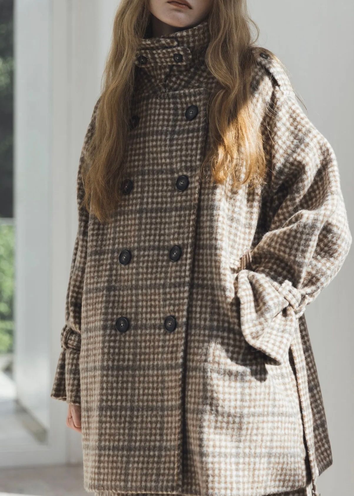 WILLFULLY - middle shaggy volume sleeve trench coat / ミドル