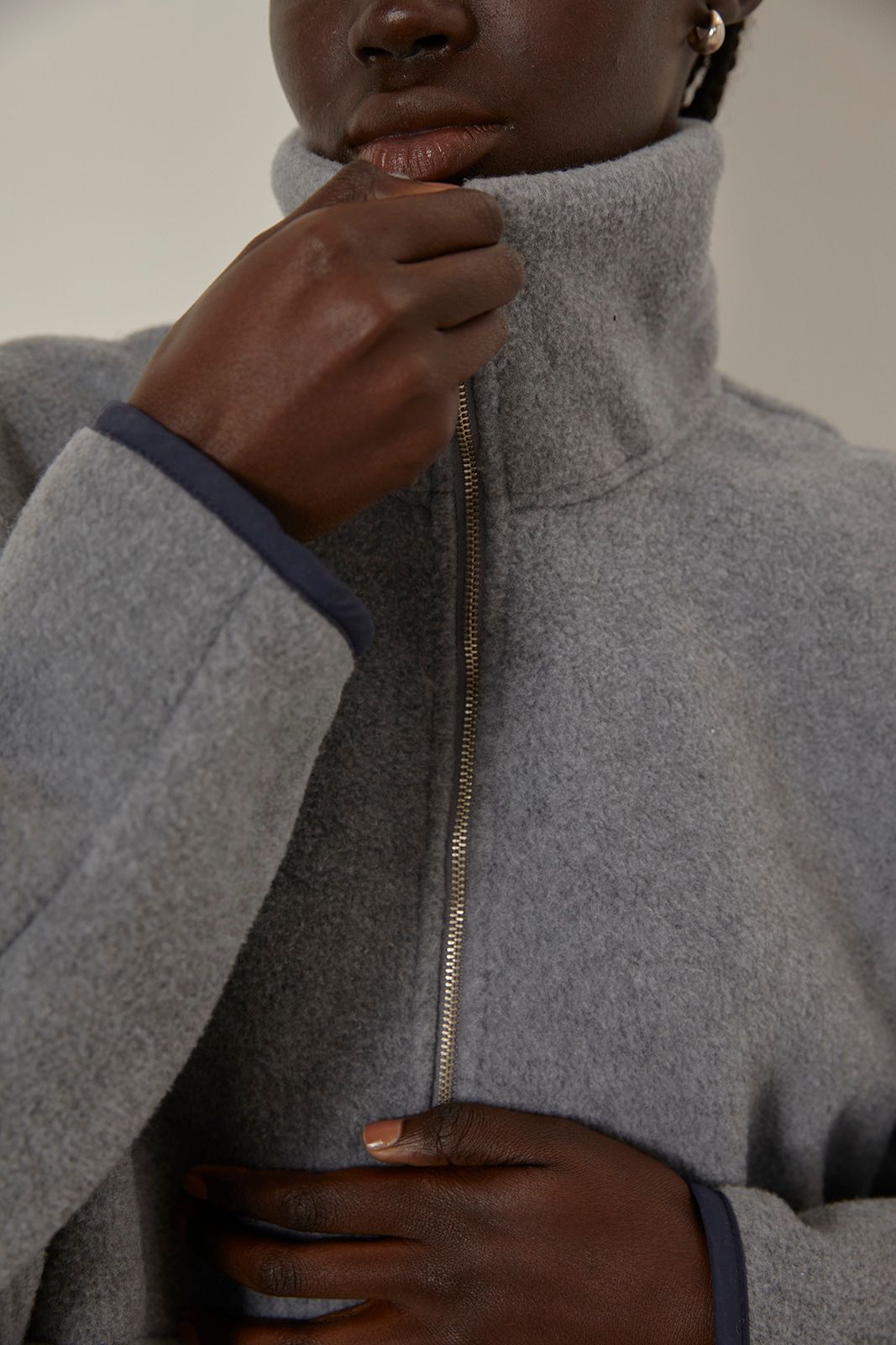 CAVEZA ROSSO - ハーフジップフリースプルオーバー (グレー) | Sir