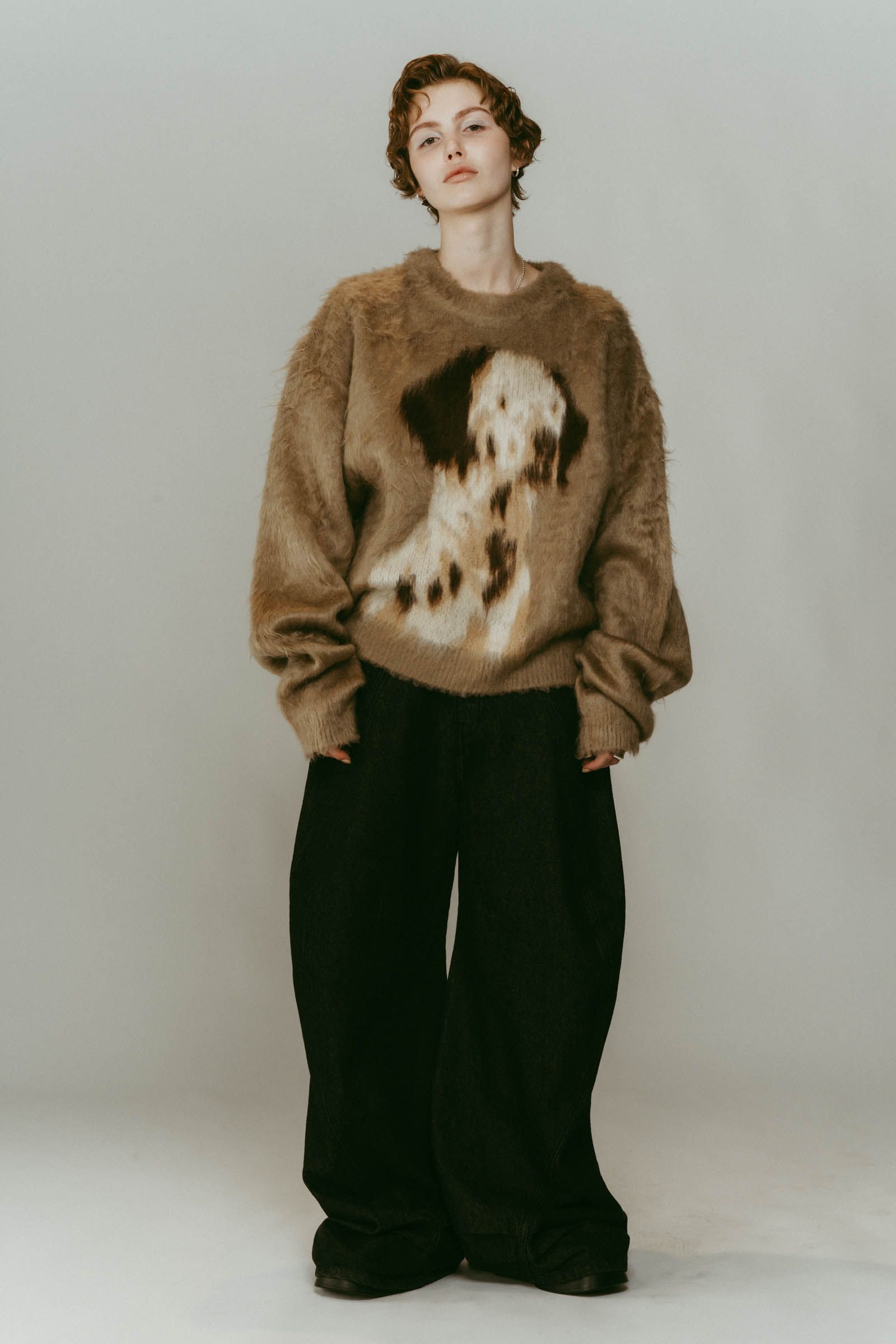 Knuth Marf - dalmatian shaggy knit(unisex) / ダルメシアン シャギー