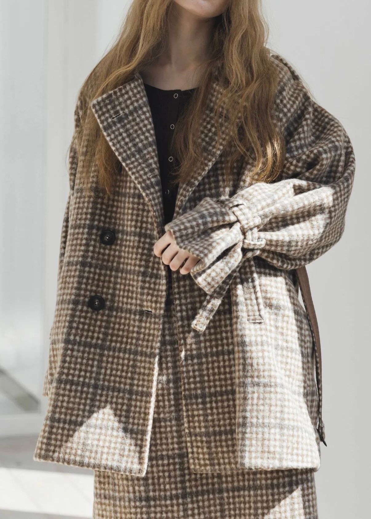 WILLFULLY - middle shaggy volume sleeve trench coat / ミドル