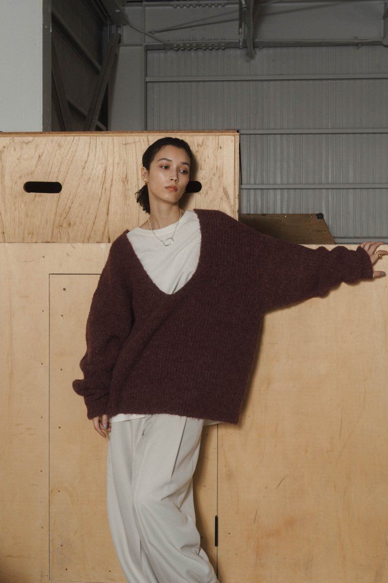 Knuth Marf - Uneck knit pullover (unisex) / Uネックニットプル