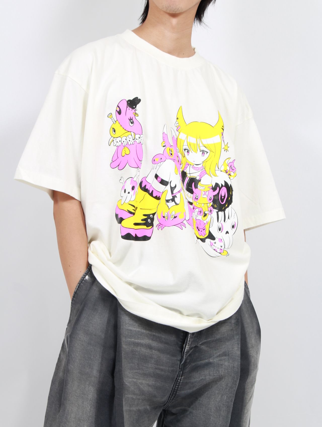 KIDILL - 【25SS】パンク ガール Tシャツ ハード ウォッシュ アート