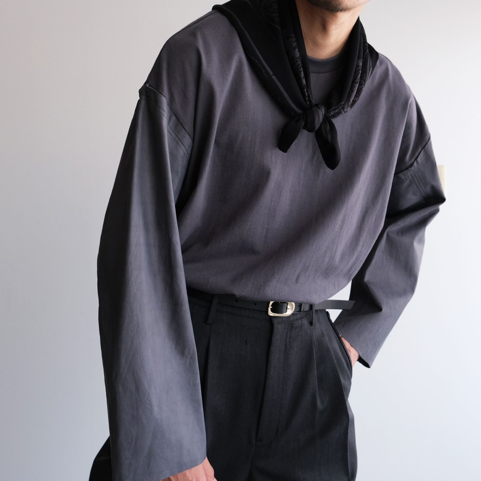 i'm here - 40's Vintage Bandana：Rayon Knit -バンダナ-（Black