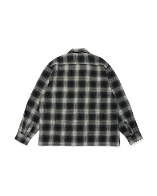 HideandSeek - Ombre Check L/S Shirt(25aw) / BLK / チェックシャツ