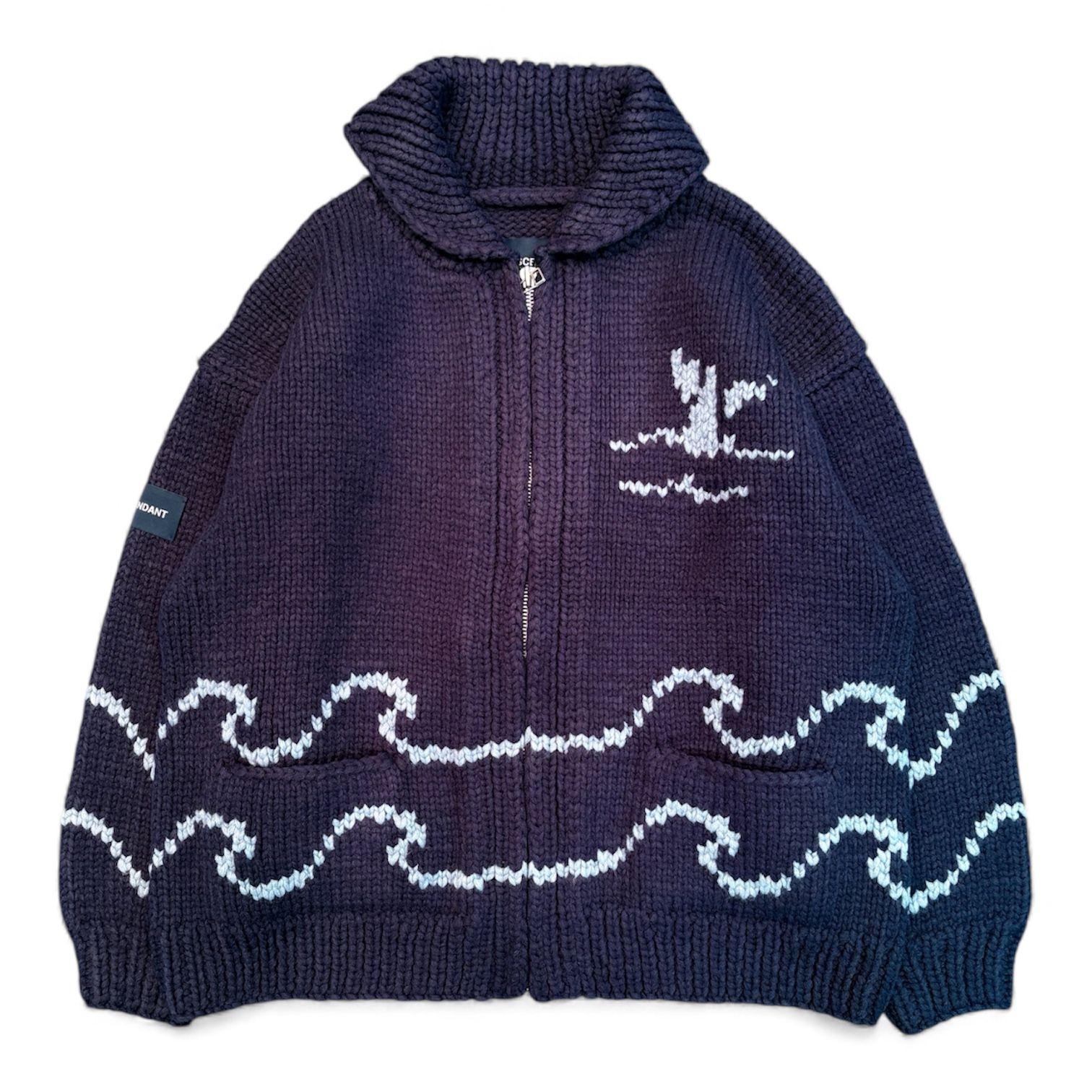 DESCENDANT - CACHALOT COWICHAN SWEATER / NAVY | Stripe Online Store