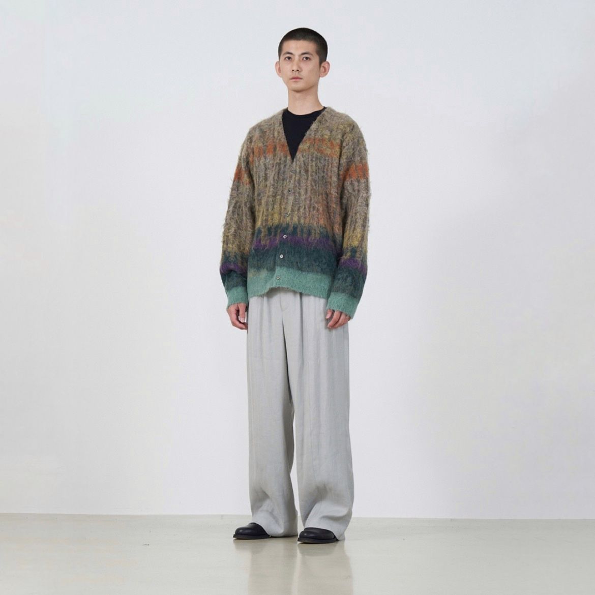 YOKE - 【残りわずか】Tree Jaquard Mohair Buttoned Cardigan
