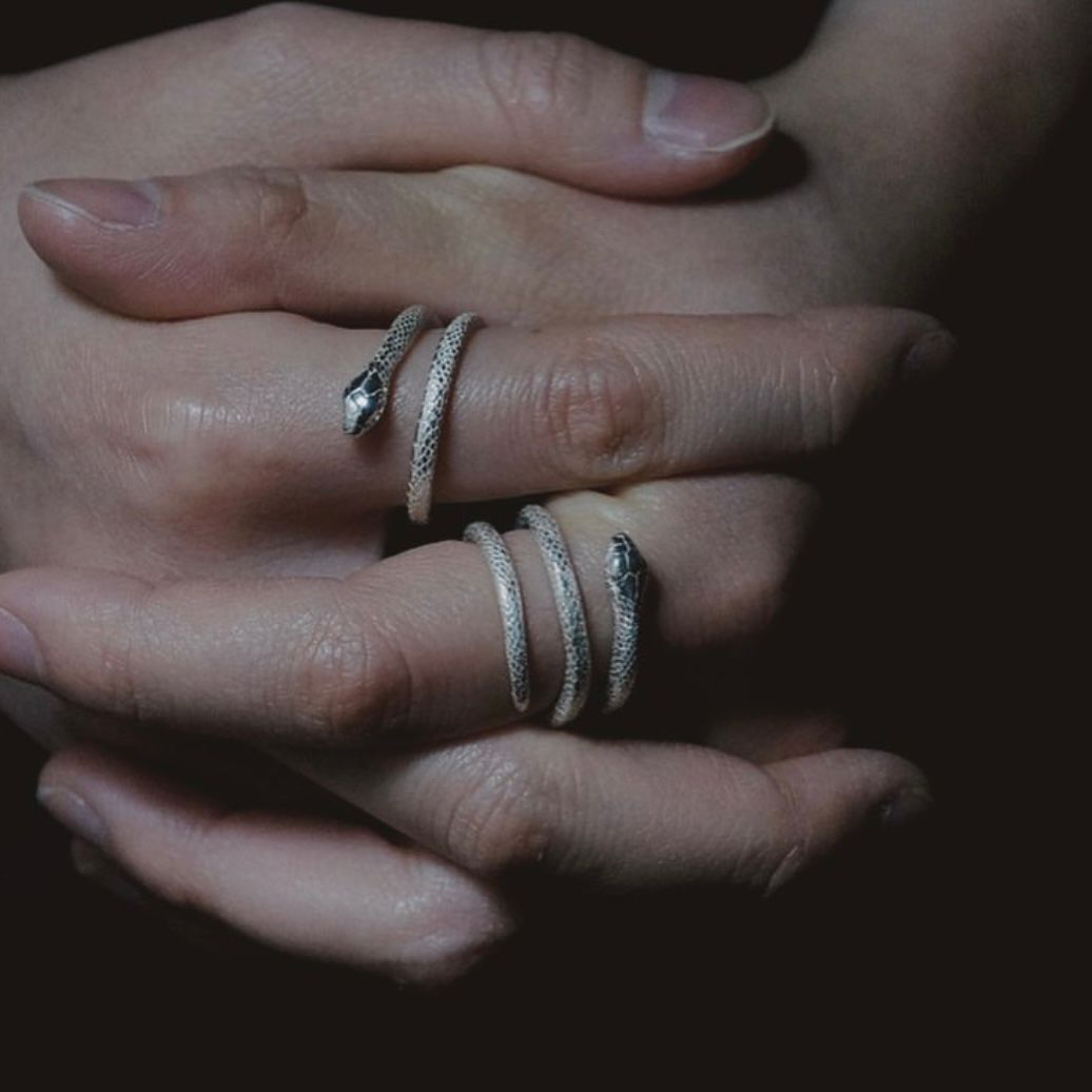 ELCAMI - 【お取り寄せ注文可能】蛇リング(SILVER/2つセット