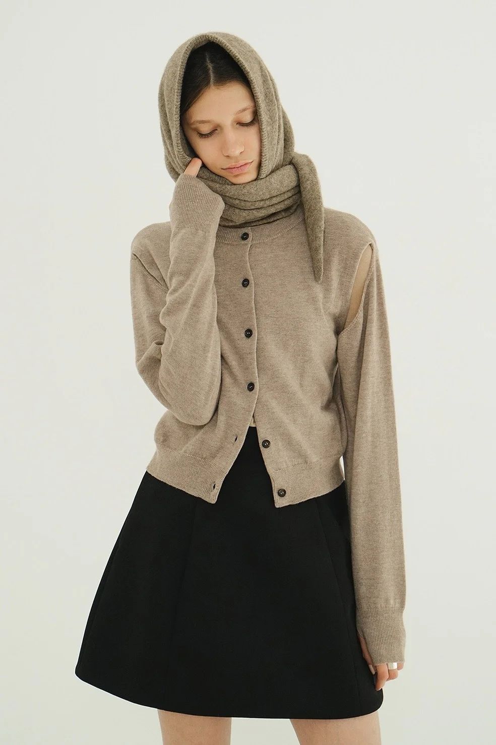CLANE - アレンジニットトップス - ARRANGE KNIT TOPS BEIGE | ADDICT