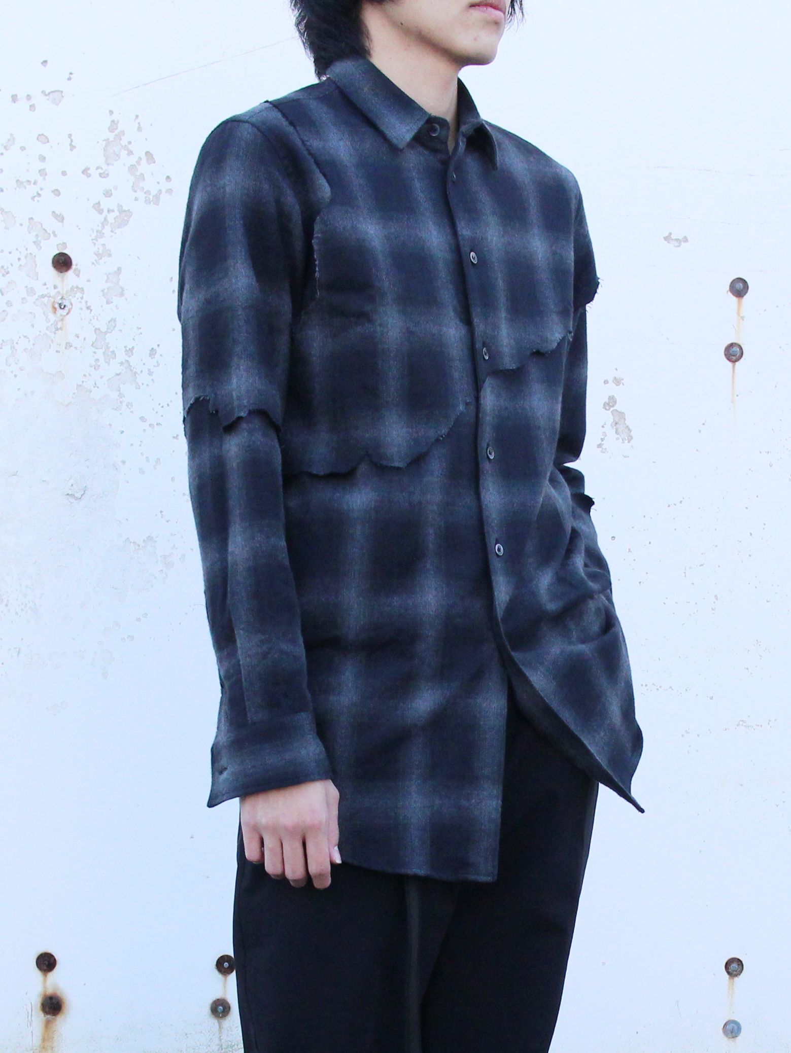 YUKI HASHIMOTO - レイヤードデストロイシャツ - LAYERED DESTROY