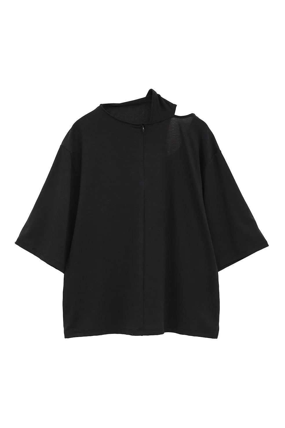 CLANE - スラッシュネックハーフスリーブトップス - SLASH NECK HALF