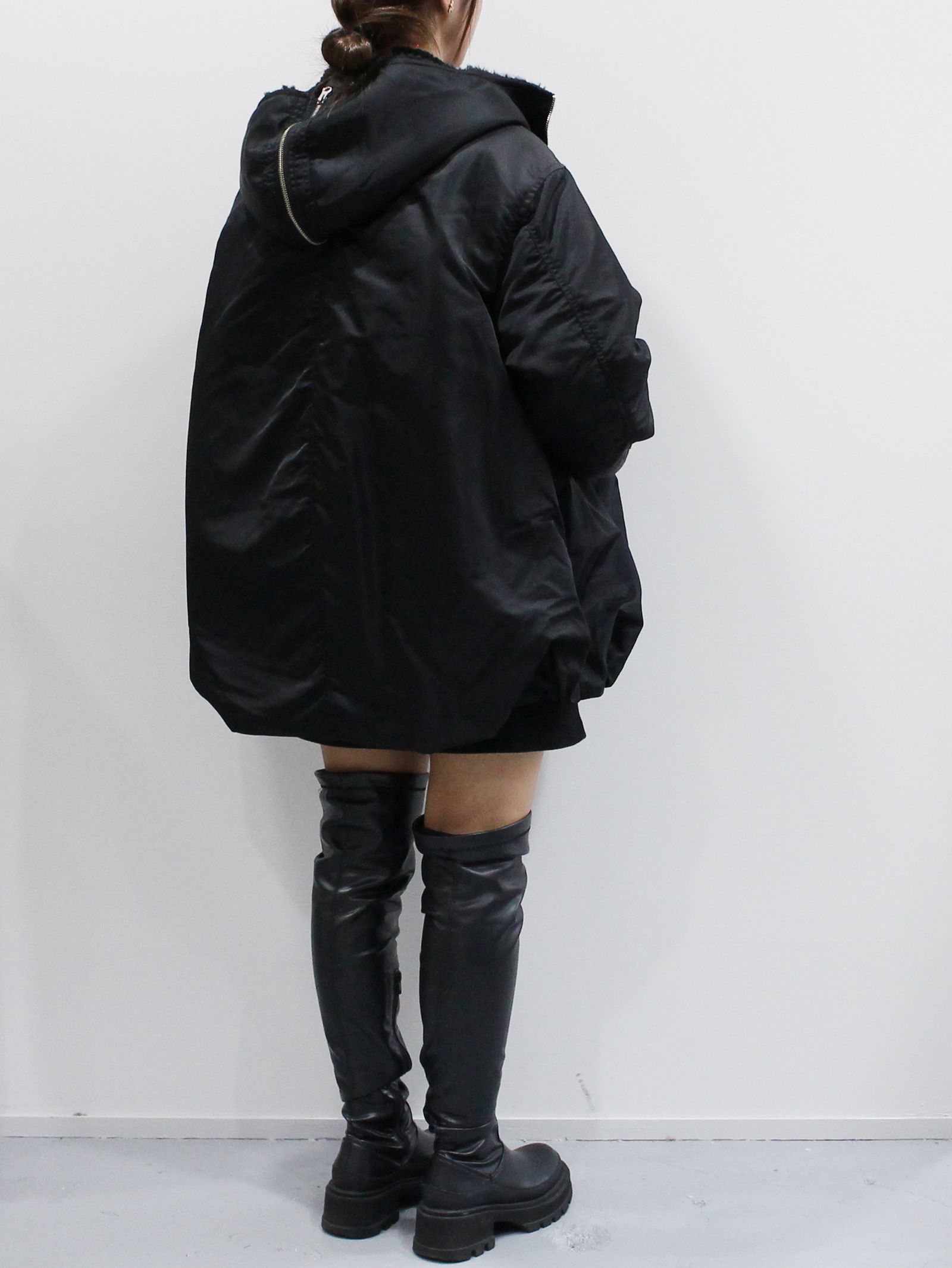 CLANE - ミリタリージャケット - BALLOON DESIGN HOODED N3B BLACK