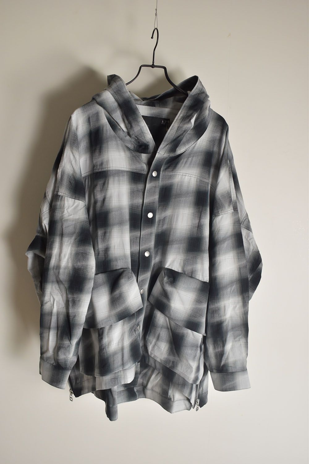 A.F ARTEFACT - Yoroke Check Hoodie Shirts