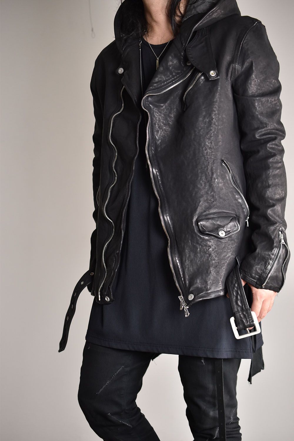 ISAMU KATAYAMA BACKLASH - Japan Calf Garment Wash Hoodie Riders