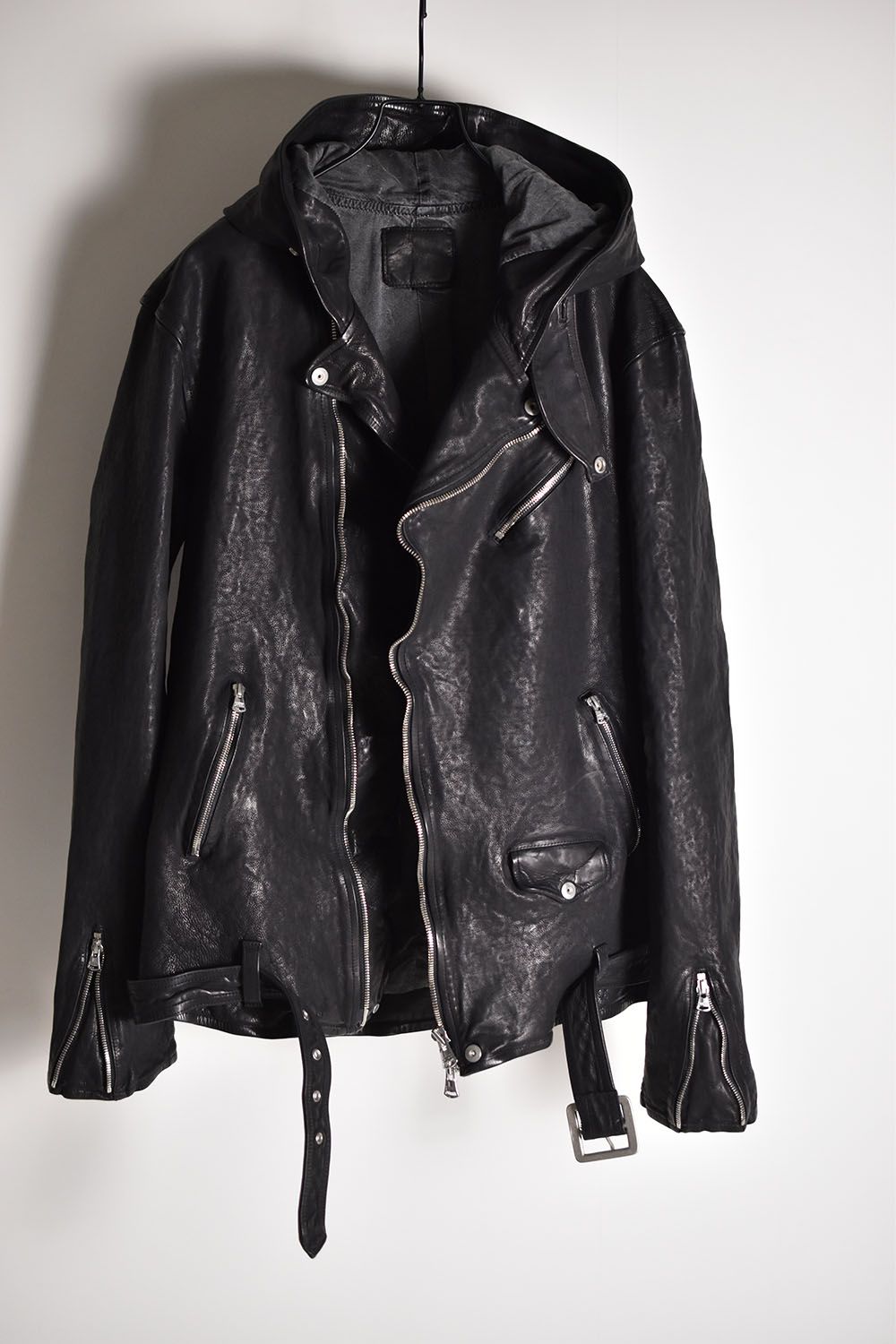 ISAMU KATAYAMA BACKLASH - Japan Calf Garment Wash Hoodie Riders