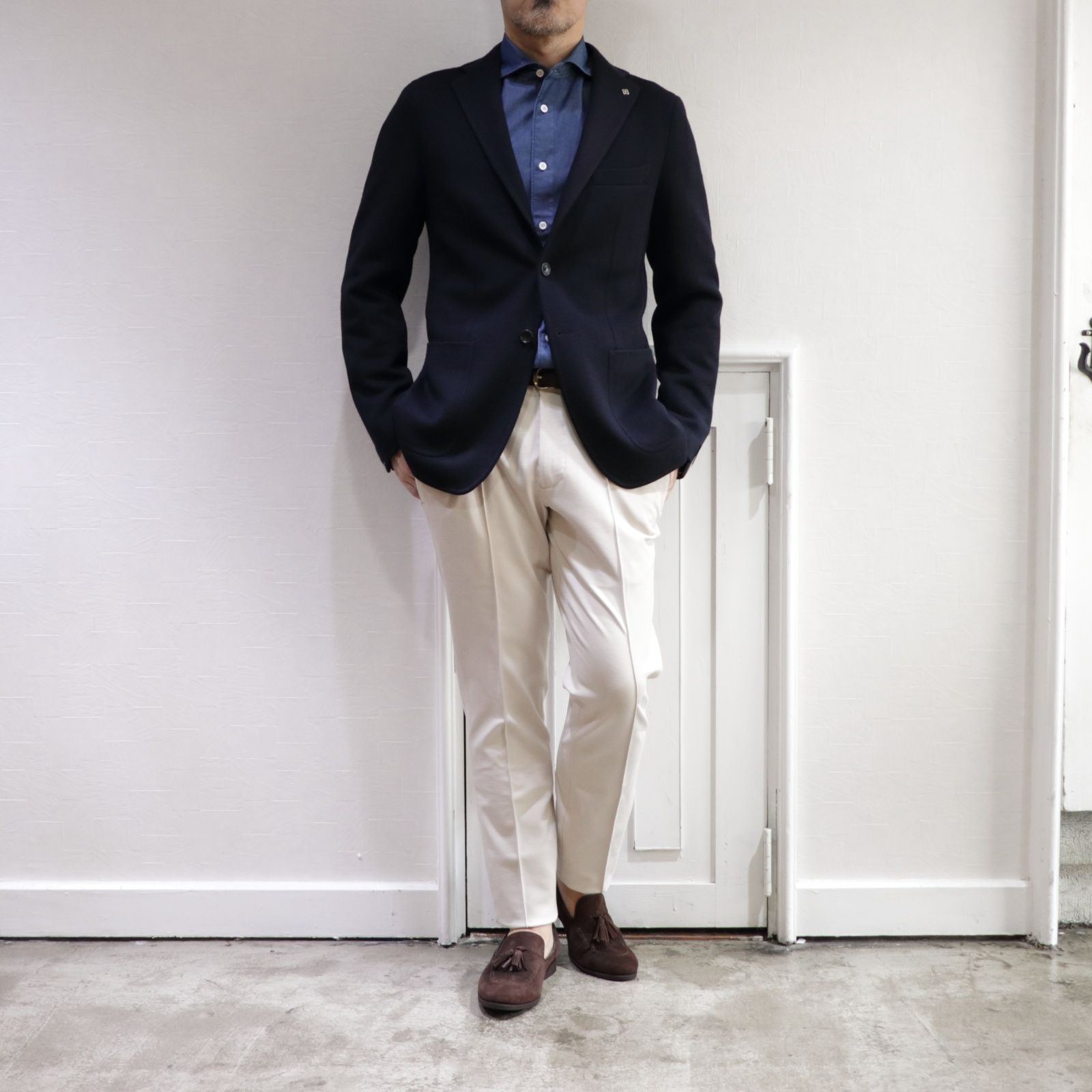 TAGLIATORE - タリアトーレ ニットジャケットを使用したビジカジ