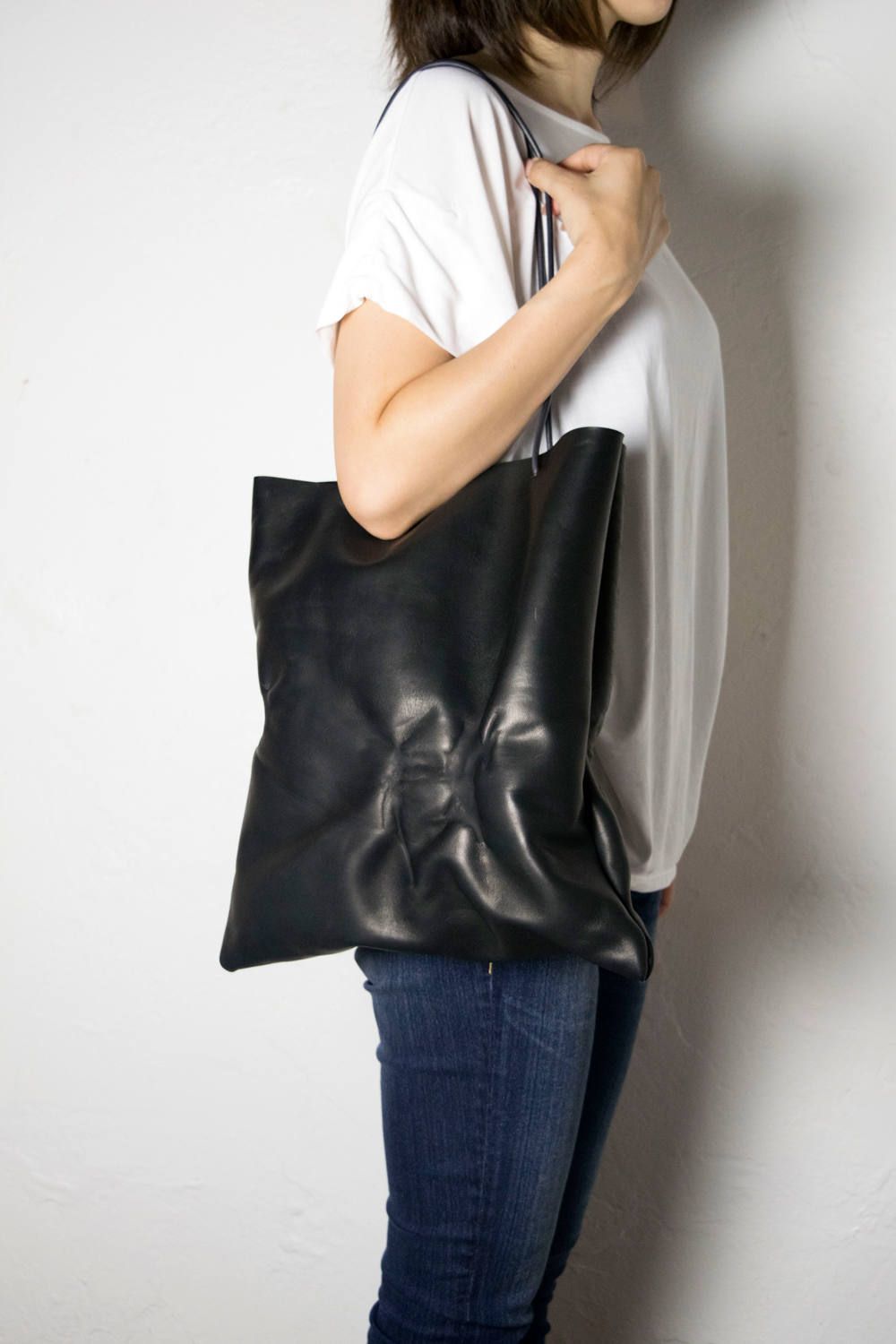 KAGARI YUSUKE - 【ラスト1点】スキントートバッグ [BLACK] / s17-01