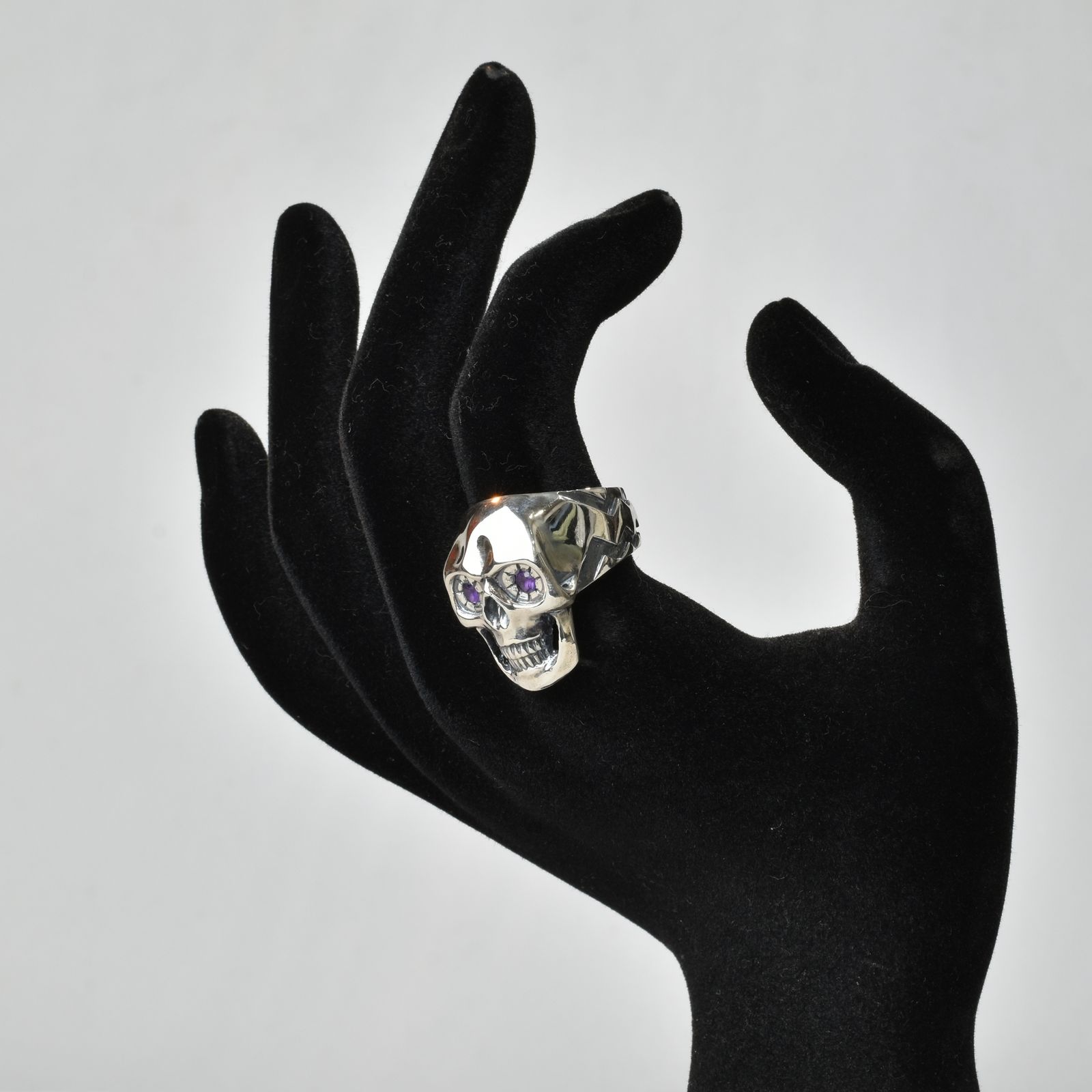 CALEE - × D.O.D LUCKY SKULL RING ＜AMETHYST＞ (SILVER / AMETHYST