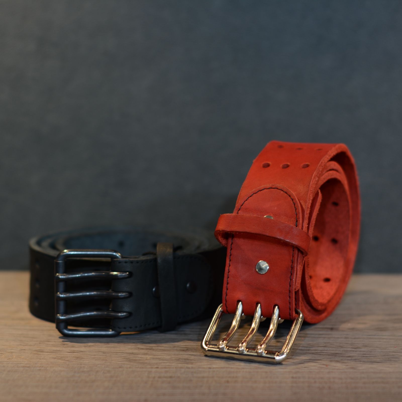 ISAMU KATAYAMA BACKLASH - ダブルショルダーレザー製品染め